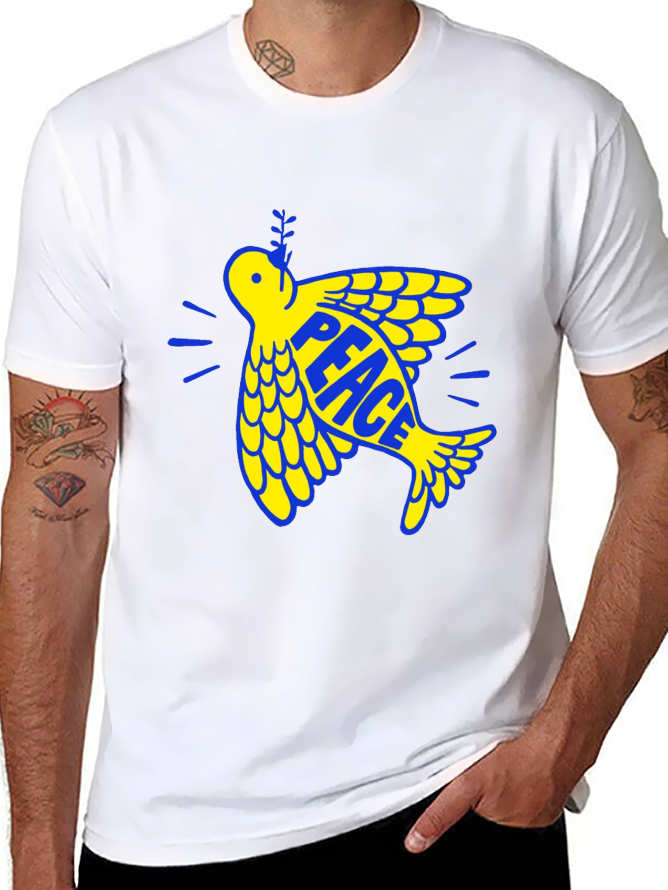 Peace Dove Graphic Tee - Ukraine Solidarity T-Shirt