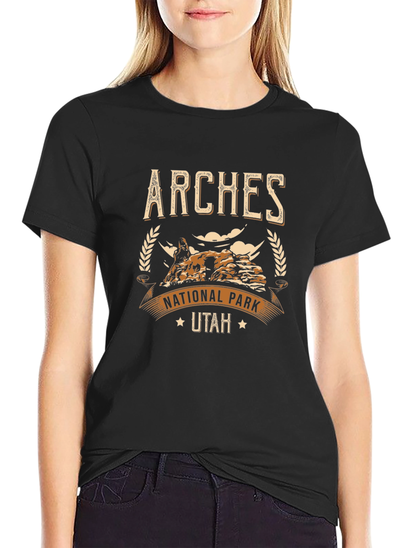 Arches National Park Utah Black T-Shirt