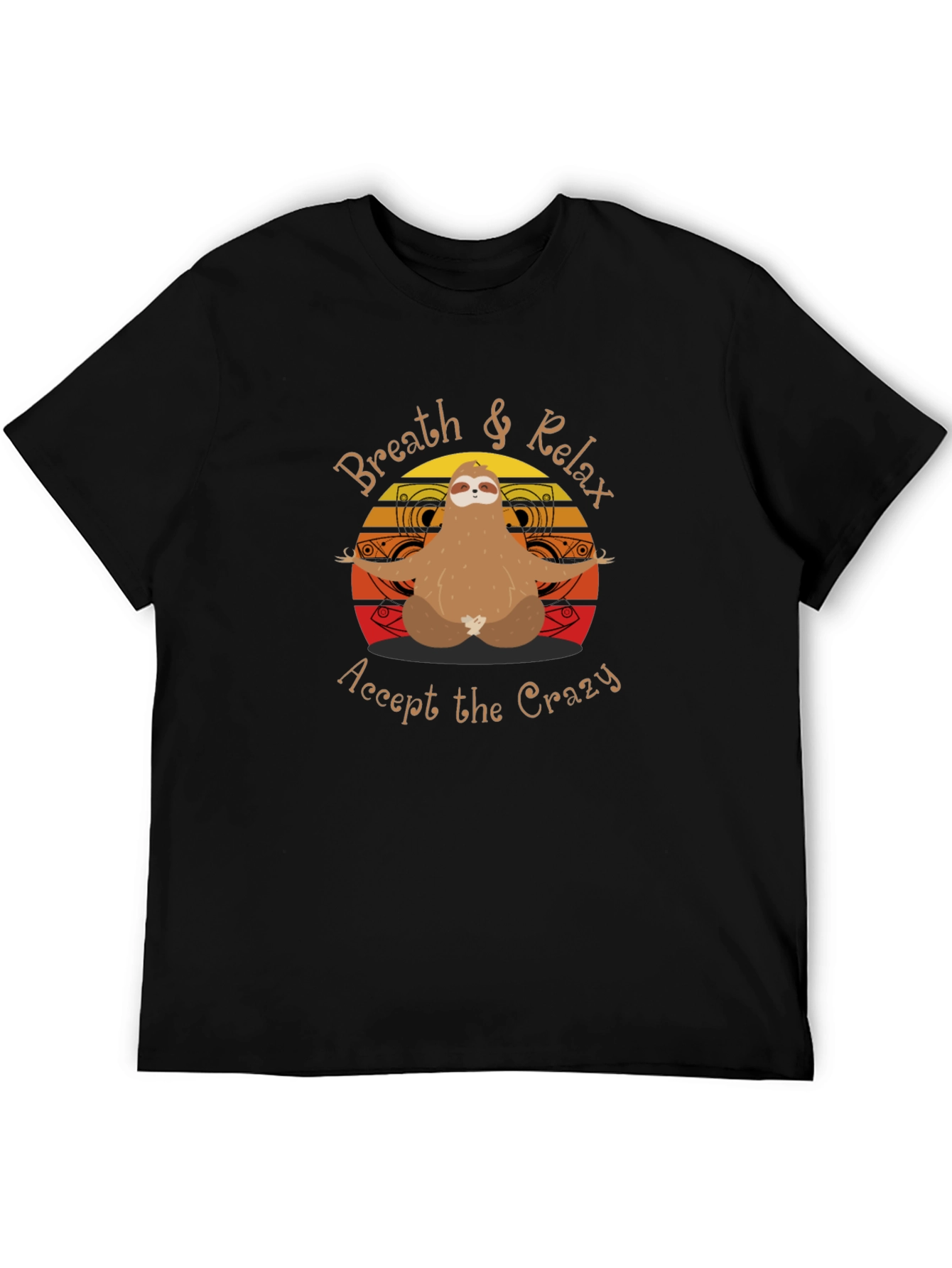 Relax Sloth Meditation Graphic Tee
