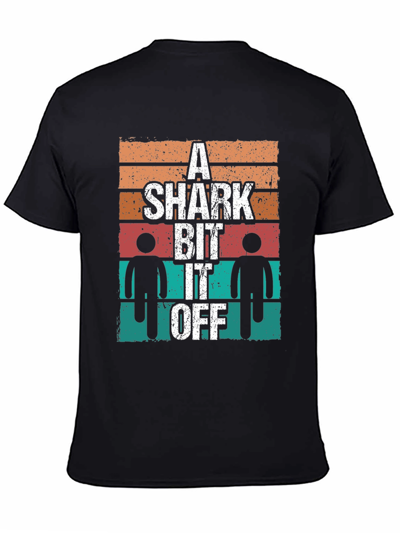 A Shark Bit It Off Mens Graphic T-Shirt