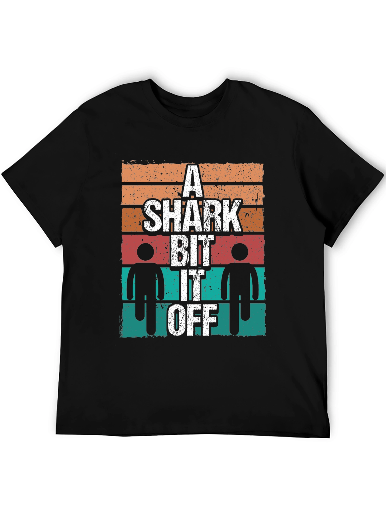 A Shark Bit It Off Mens Graphic T-Shirt