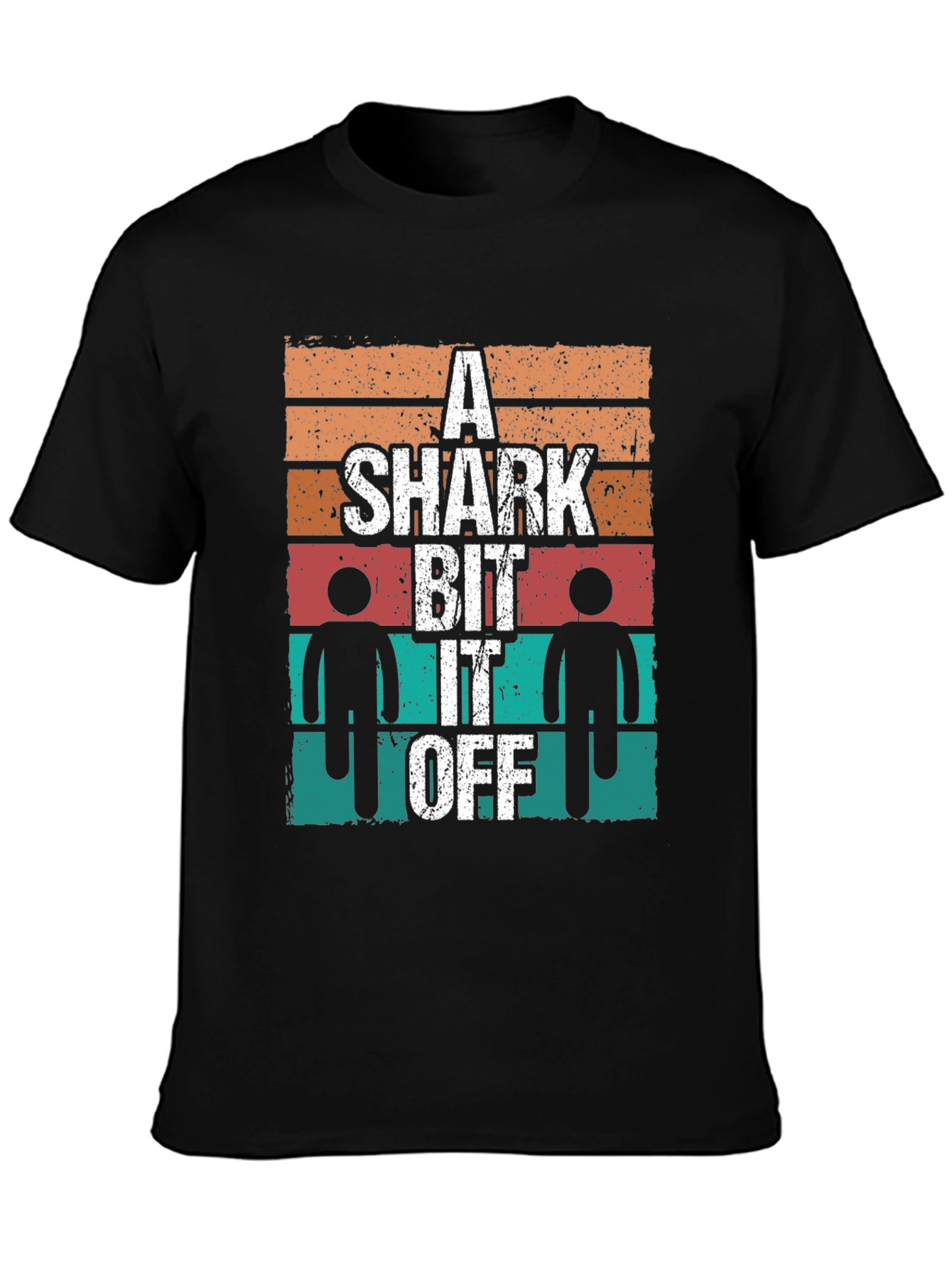 A Shark Bit It Off Mens Graphic T-Shirt