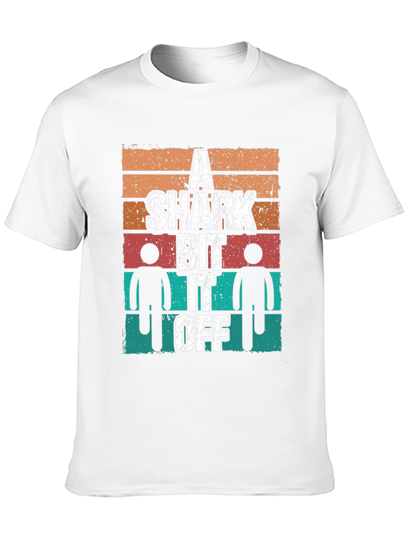 A Shark Bit It Off Mens Graphic T-Shirt