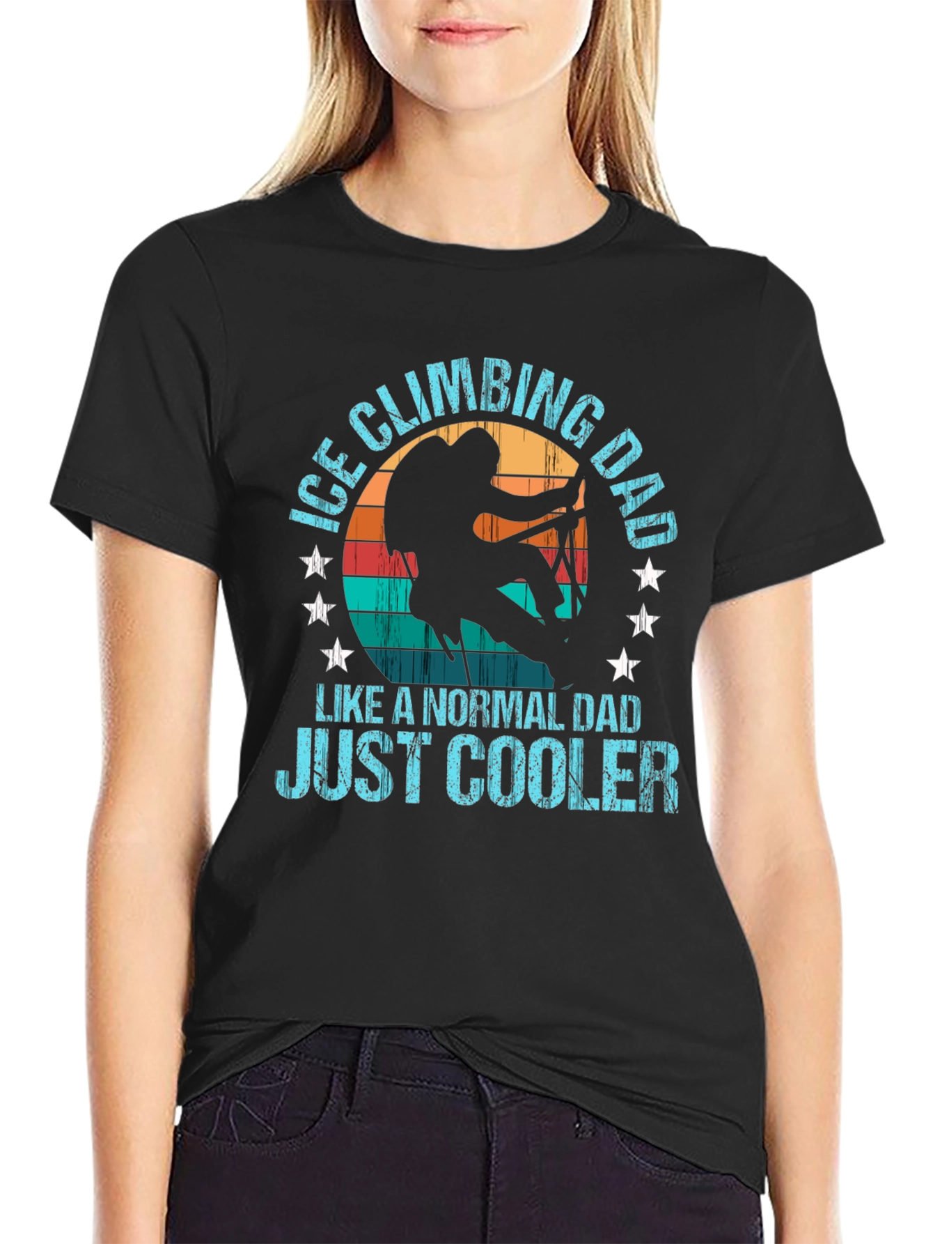 Ice Climbing Dad T-Shirt - Cool Dad Tee