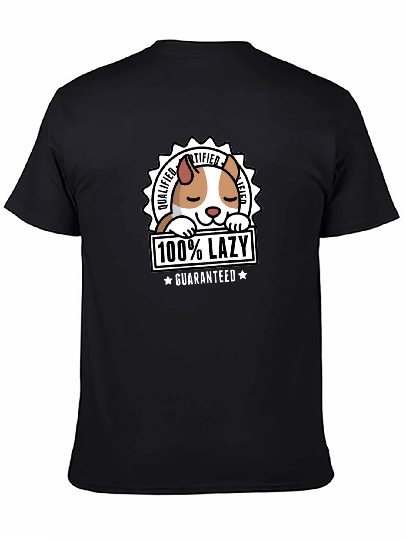 100% Lazy Guaranteed T-Shirt - Black