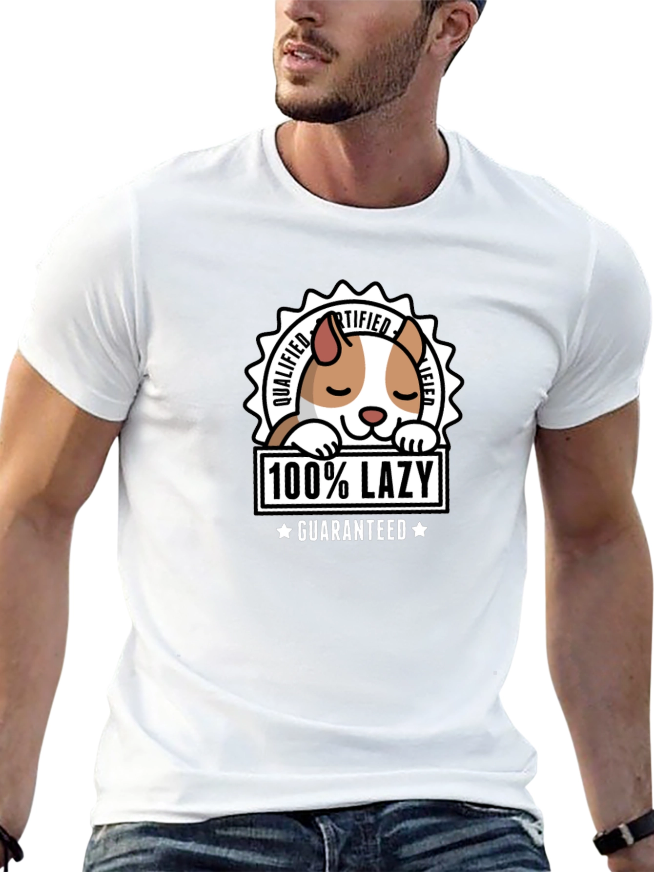 100% Lazy Guaranteed T-Shirt - Black