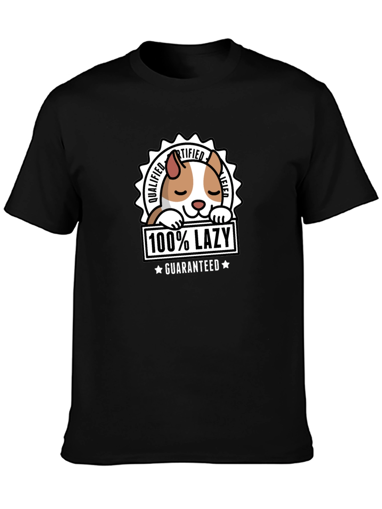 100% Lazy Guaranteed T-Shirt - Black