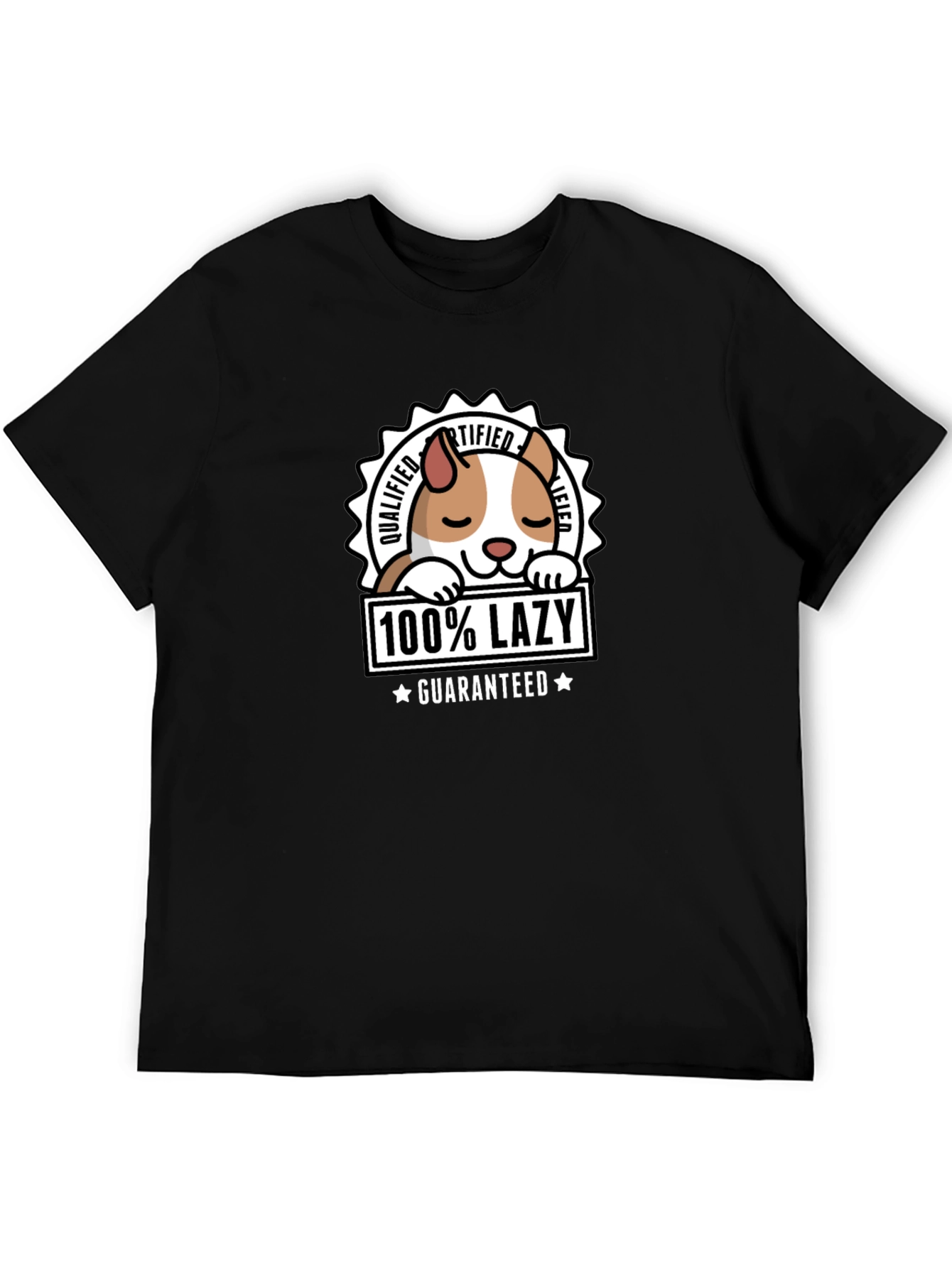 100% Lazy Guaranteed T-Shirt - Black