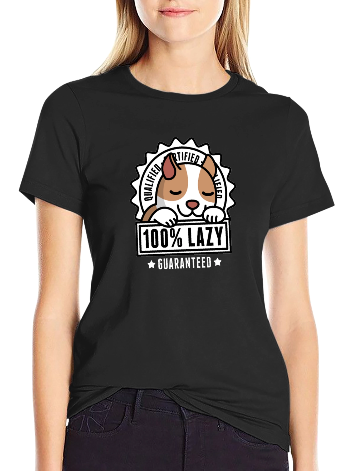 100% Lazy Guaranteed T-Shirt - Black
