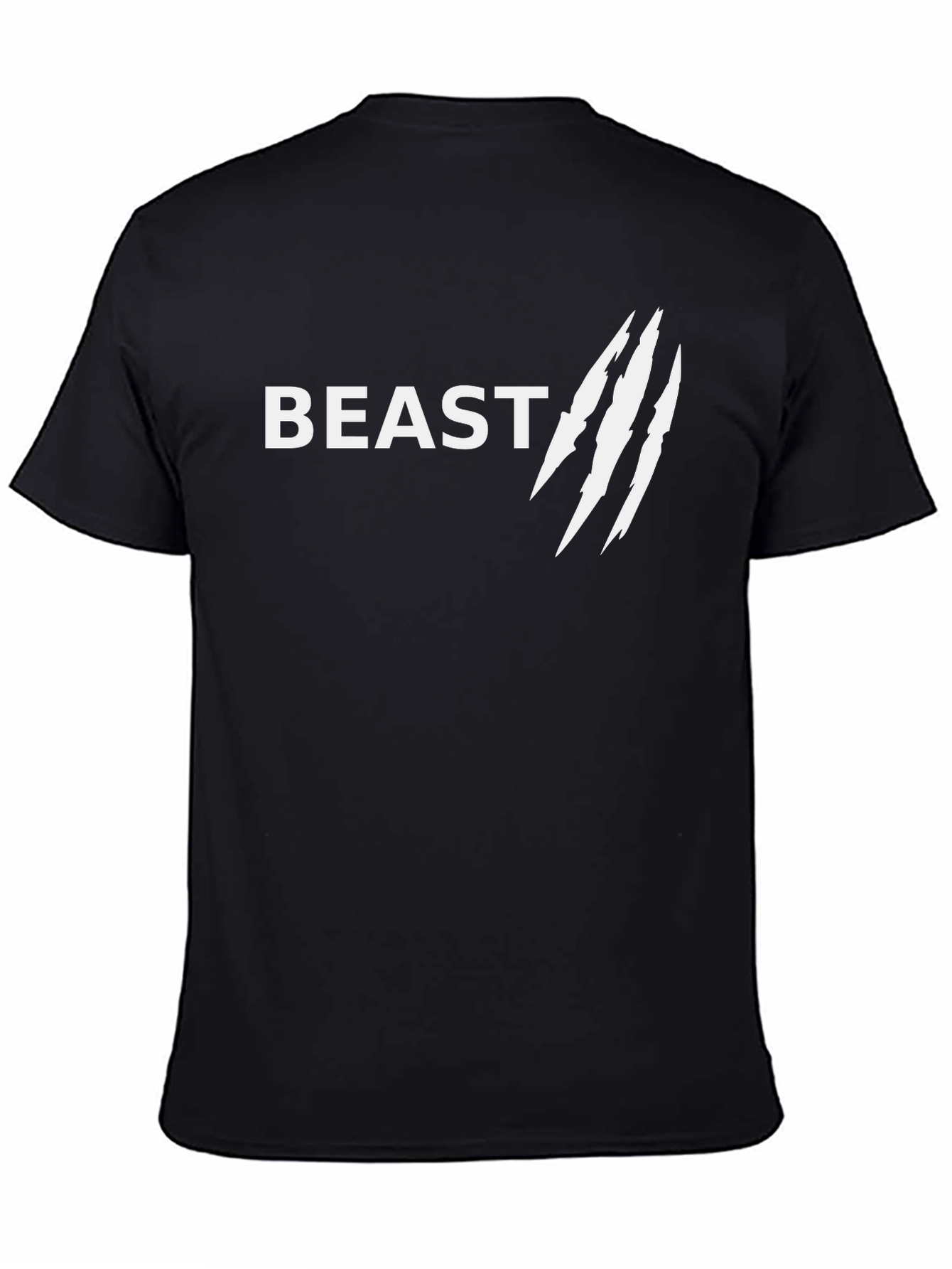 Mens Black T-Shirt - Beast Graphic Tee