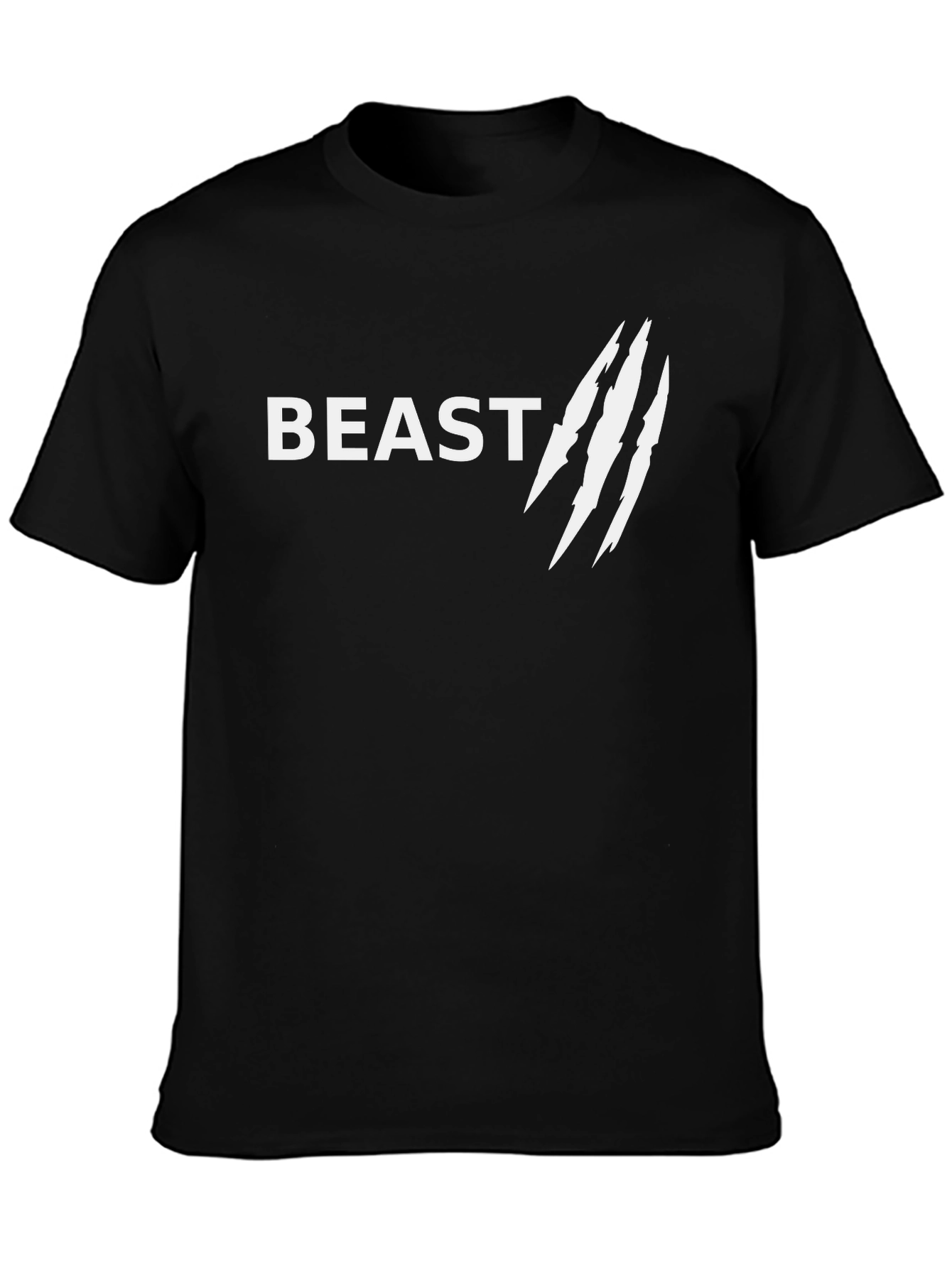 Mens Black T-Shirt - Beast Graphic Tee