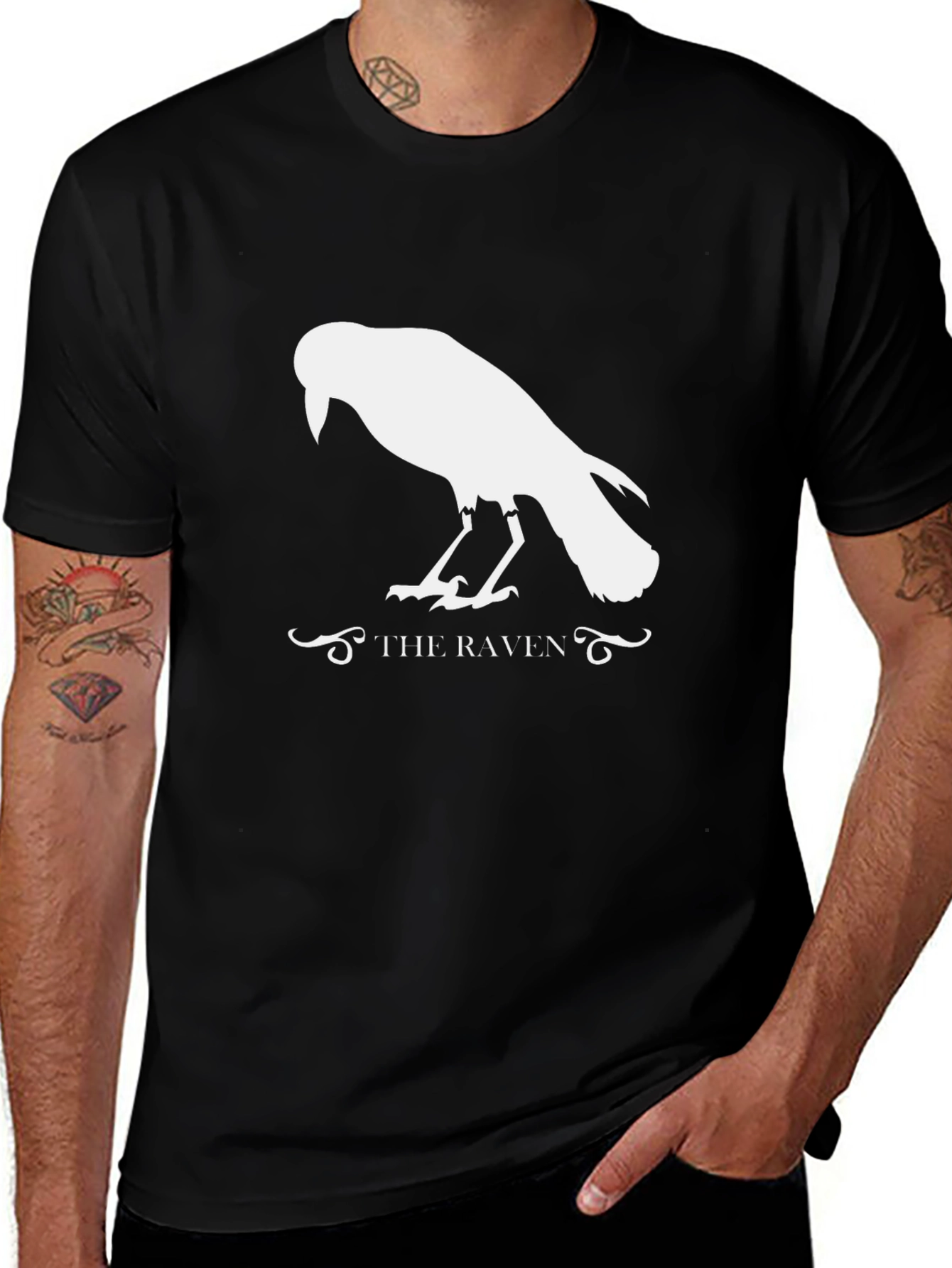 The Raven Graphic T-Shirt - Mens Black Tee