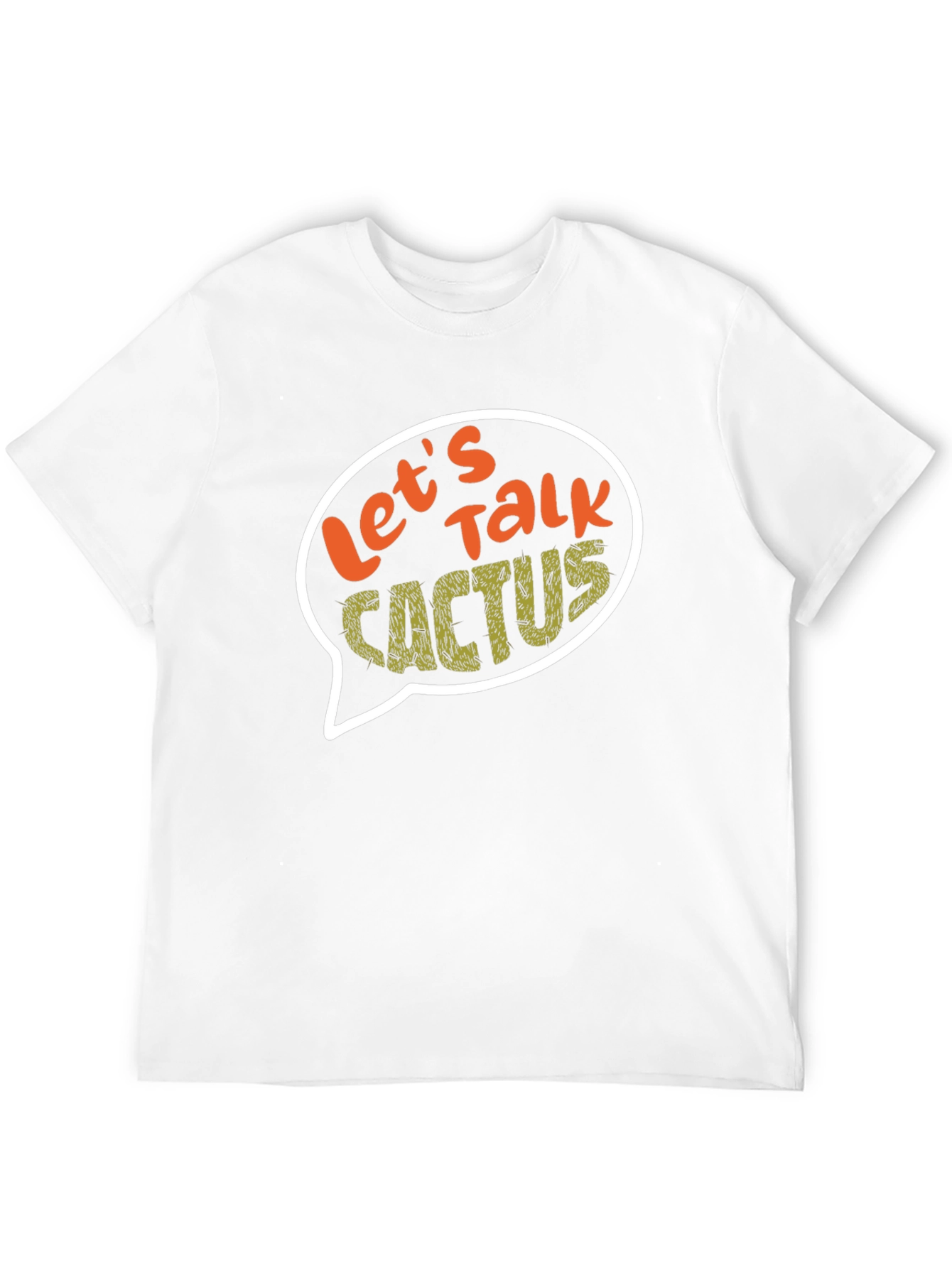 Lets Talk Cactus Graphic T-Shirt - Black