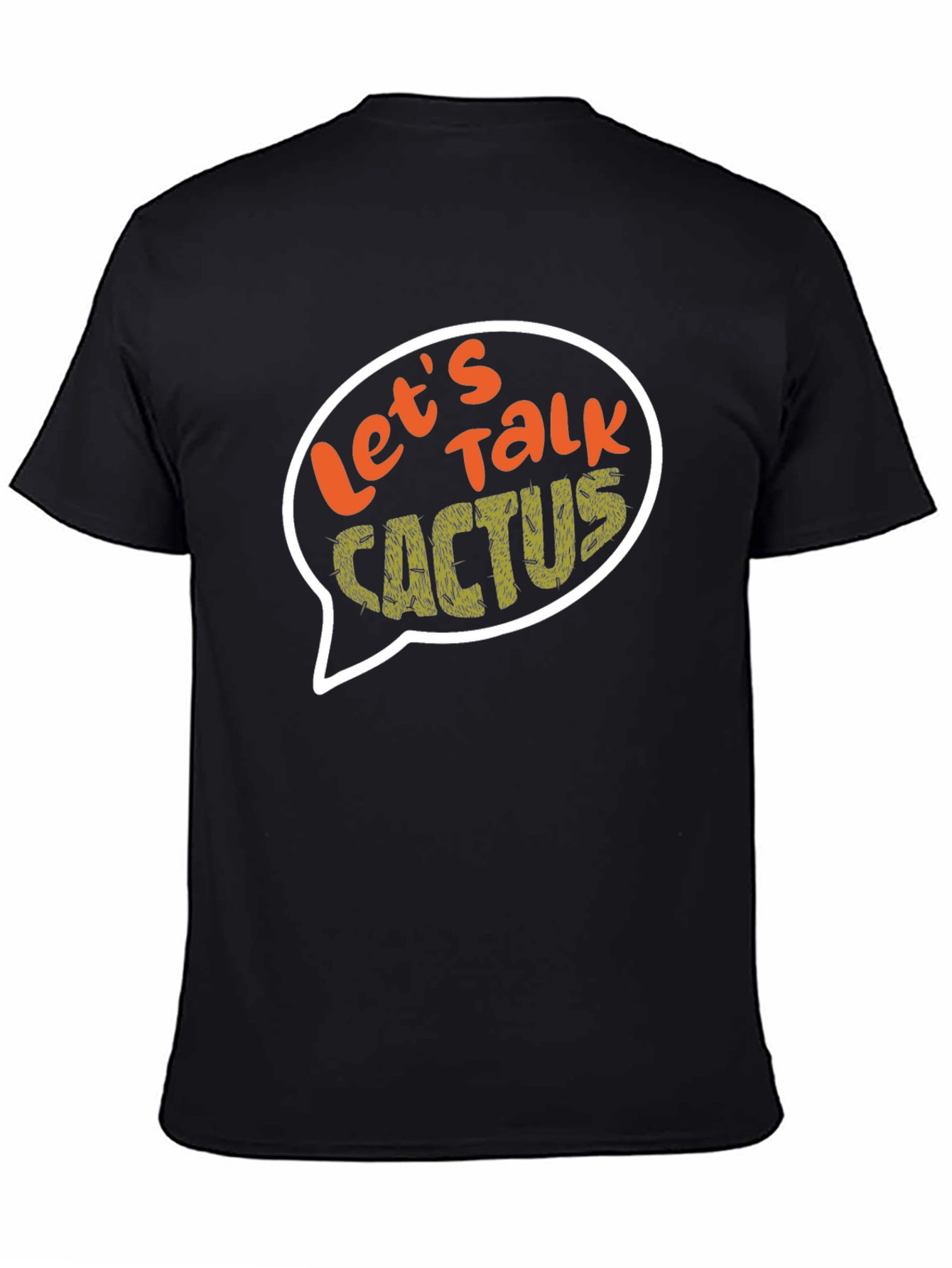 Lets Talk Cactus Graphic T-Shirt - Black