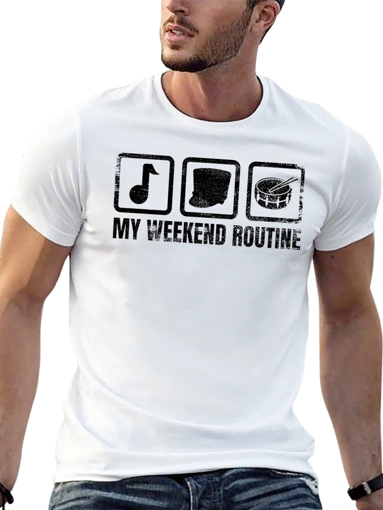 Music & Drumming Weekend Routine Graphic Tee