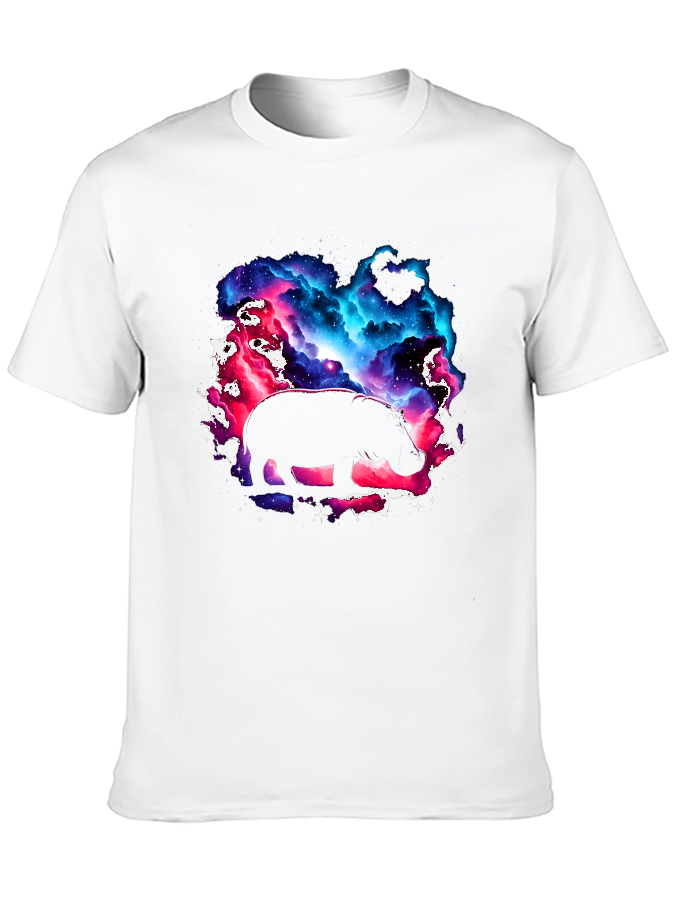 Cosmic Hippo Graphic Tee - Black