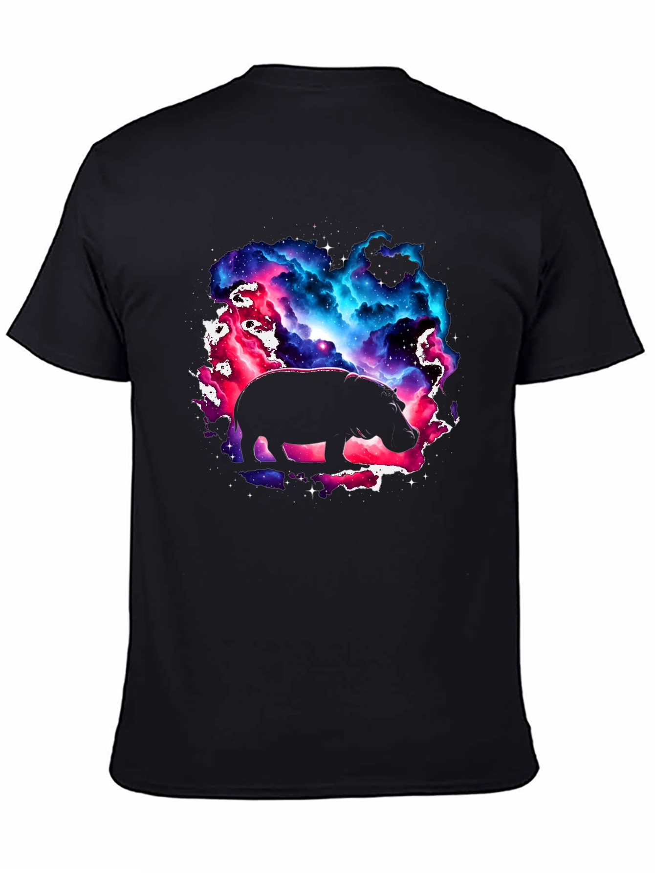 Cosmic Hippo Graphic Tee - Black