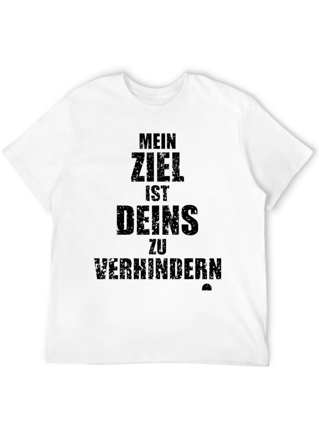 Mens Mein Ziel Graphic Print Black T-Shirt