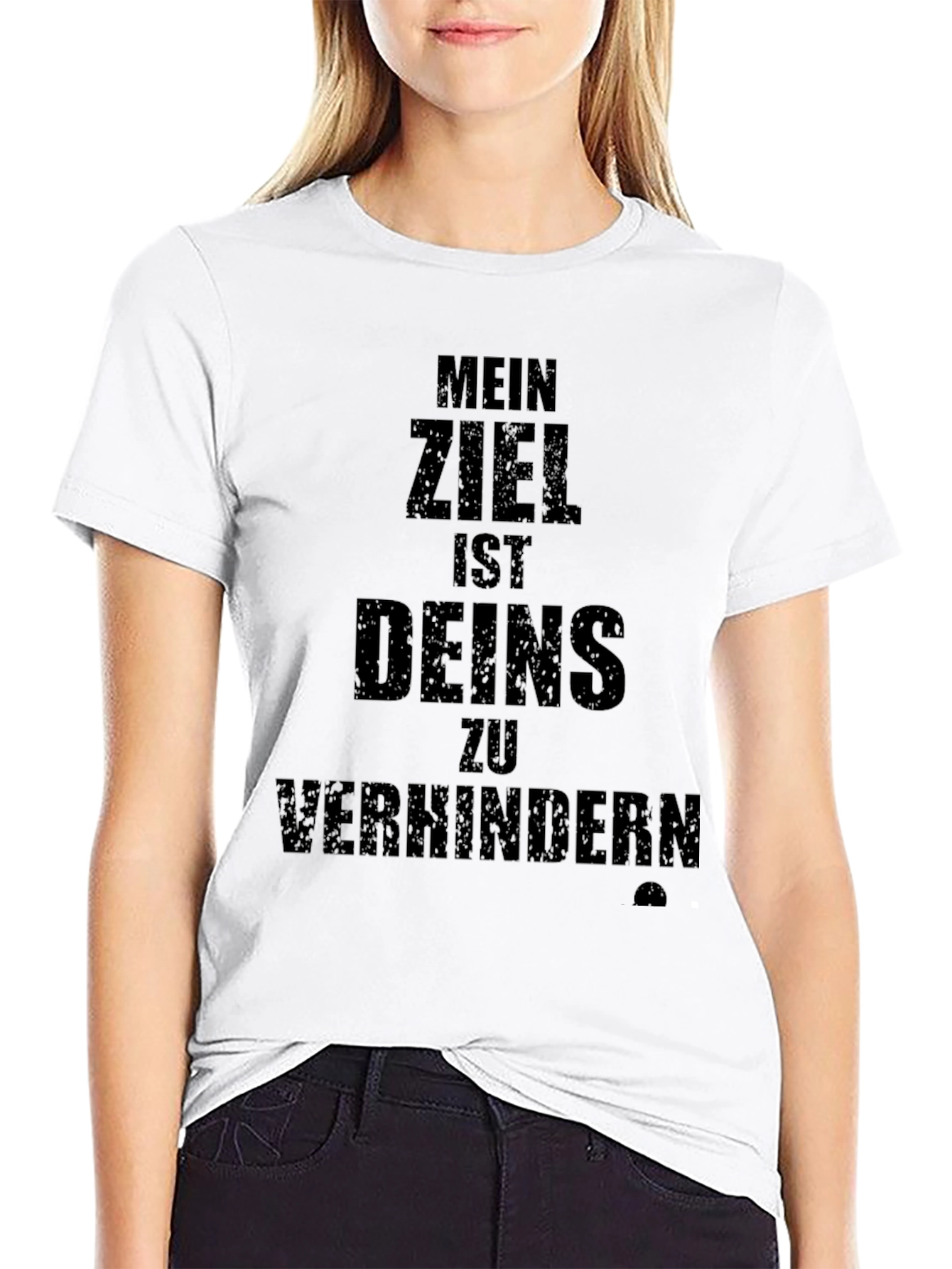 Mens Mein Ziel Graphic Print Black T-Shirt