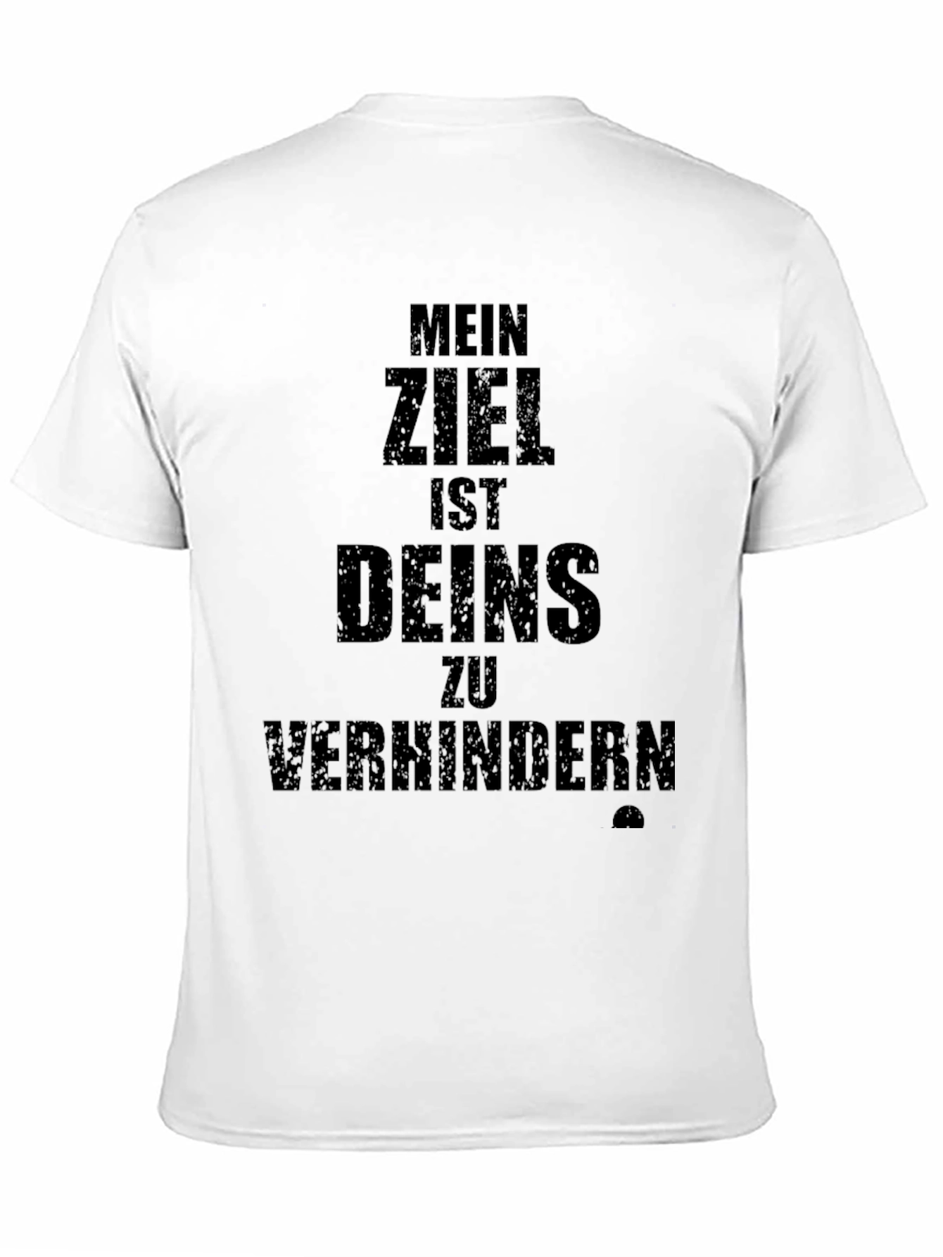 Mens Mein Ziel Graphic Print Black T-Shirt
