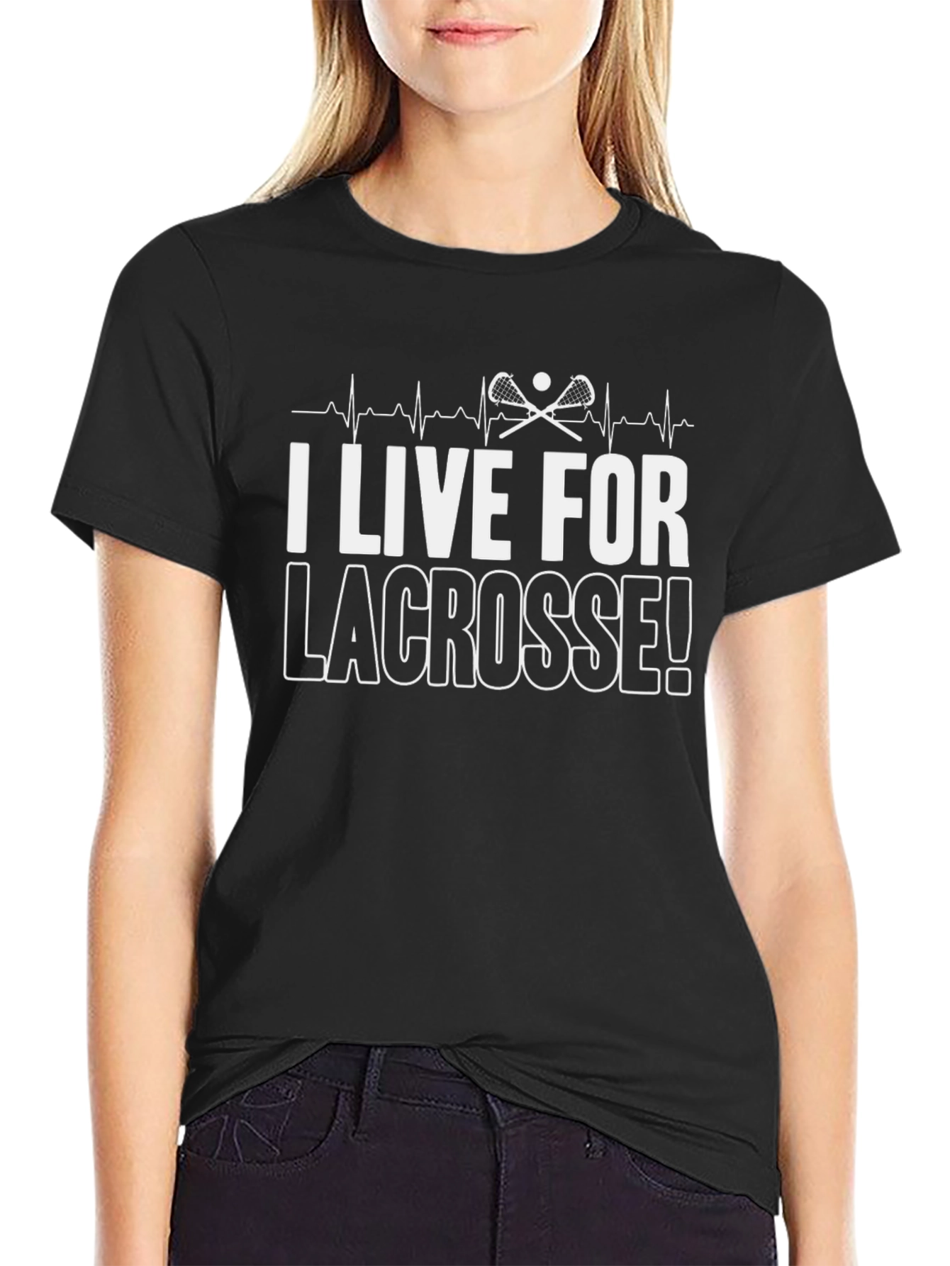 I Live For Lacrosse! Graphic Tee