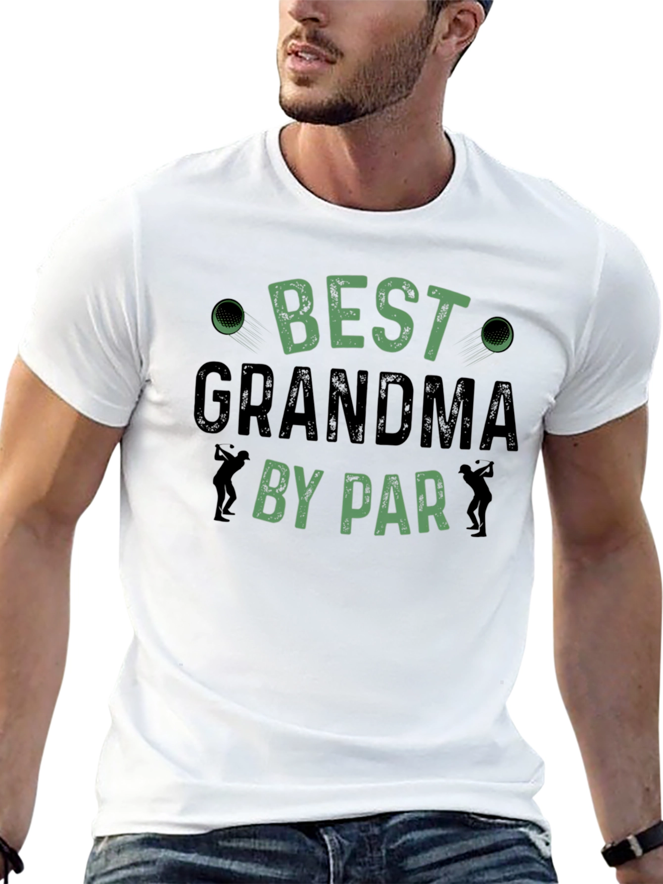 Best Grandma By Par Black T-Shirt