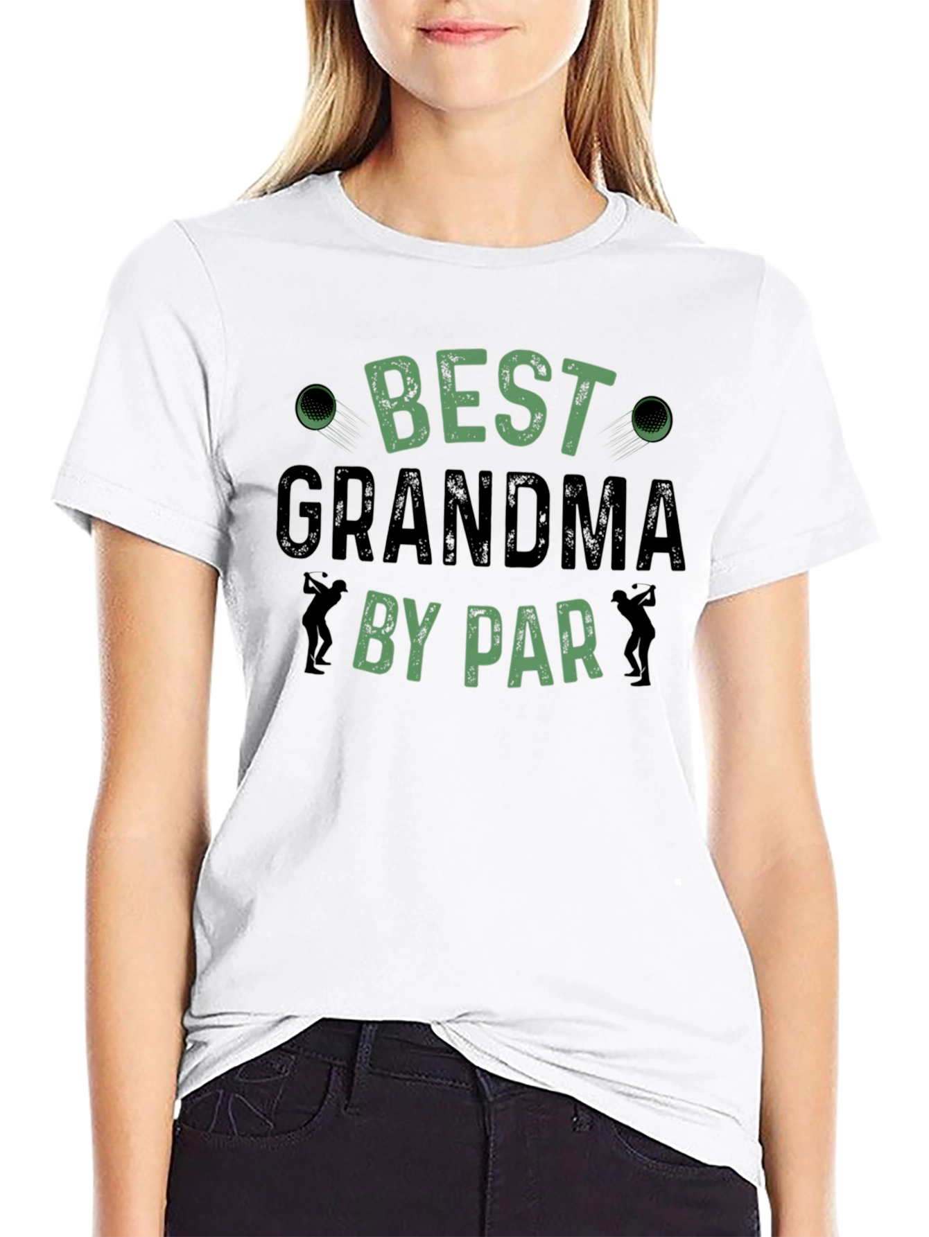 Best Grandma By Par Black T-Shirt