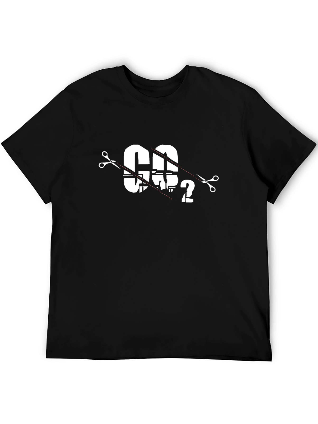CO2 Cutout Graphic T-Shirt - Black Cotton Blend