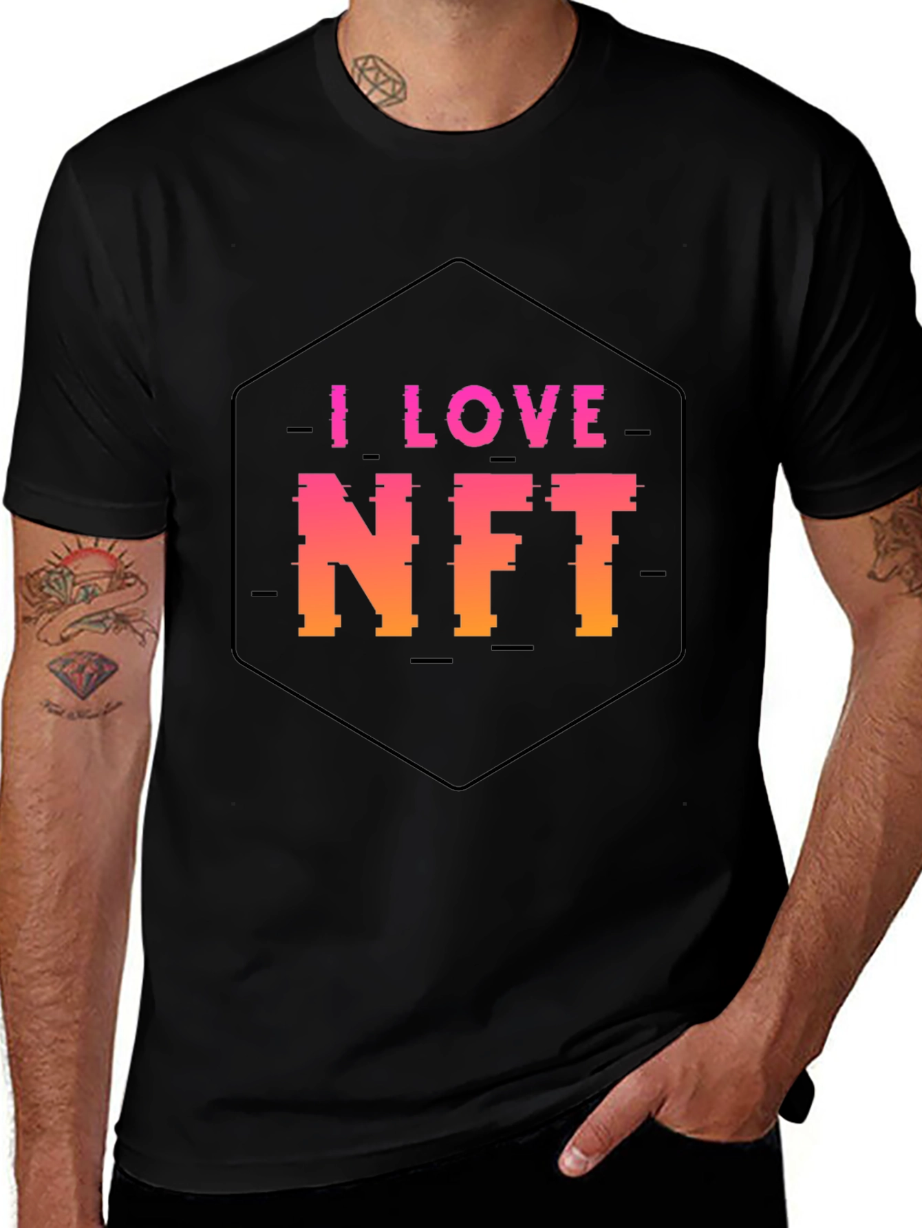 I Love NFT Black T-Shirt