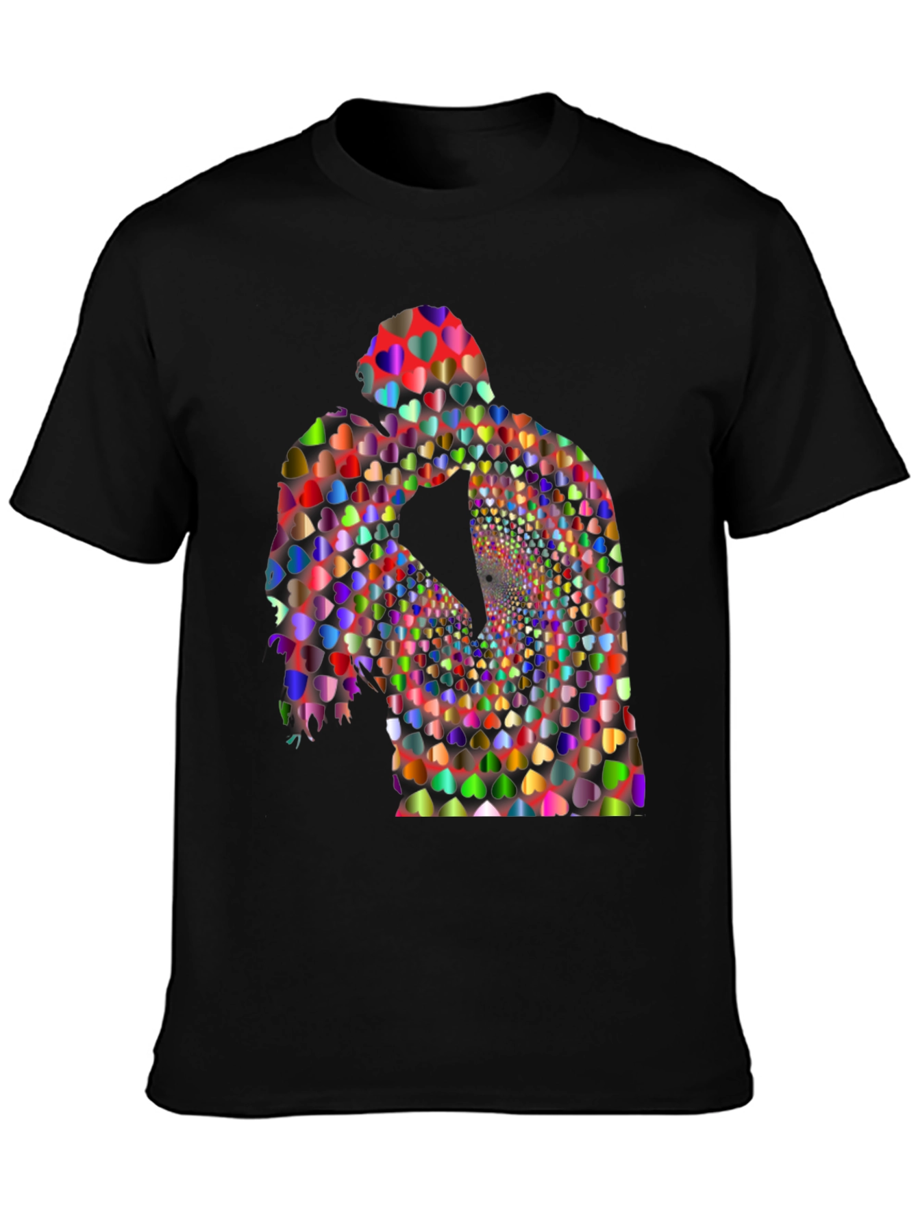 Heart Couple Graphic Tee - Modern Love Shirt