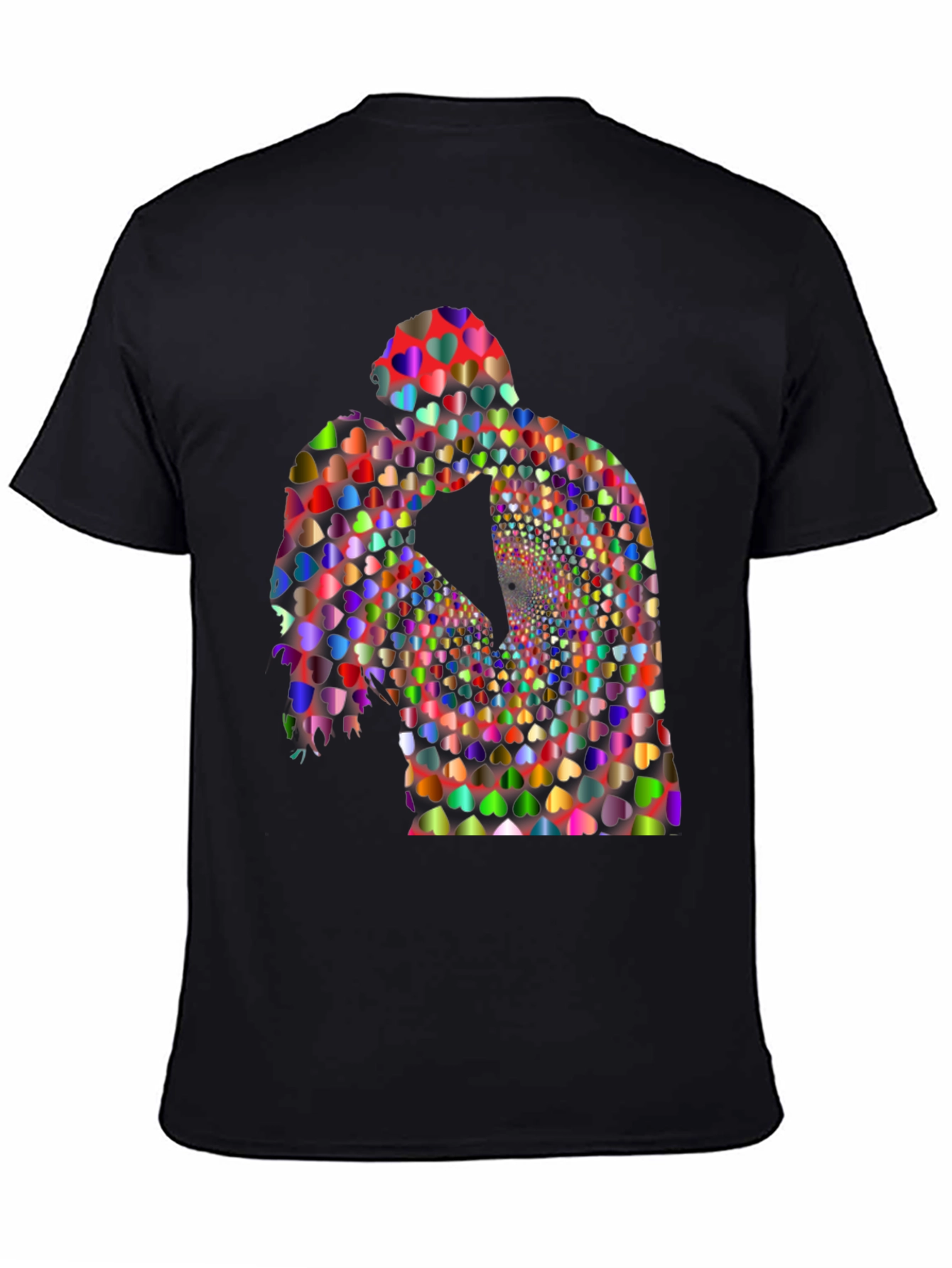 Heart Couple Graphic Tee - Modern Love Shirt