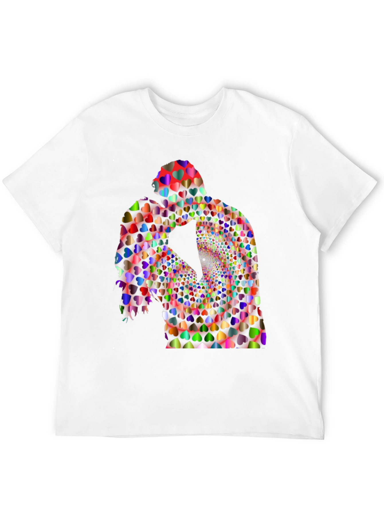 Heart Couple Graphic Tee - Modern Love Shirt