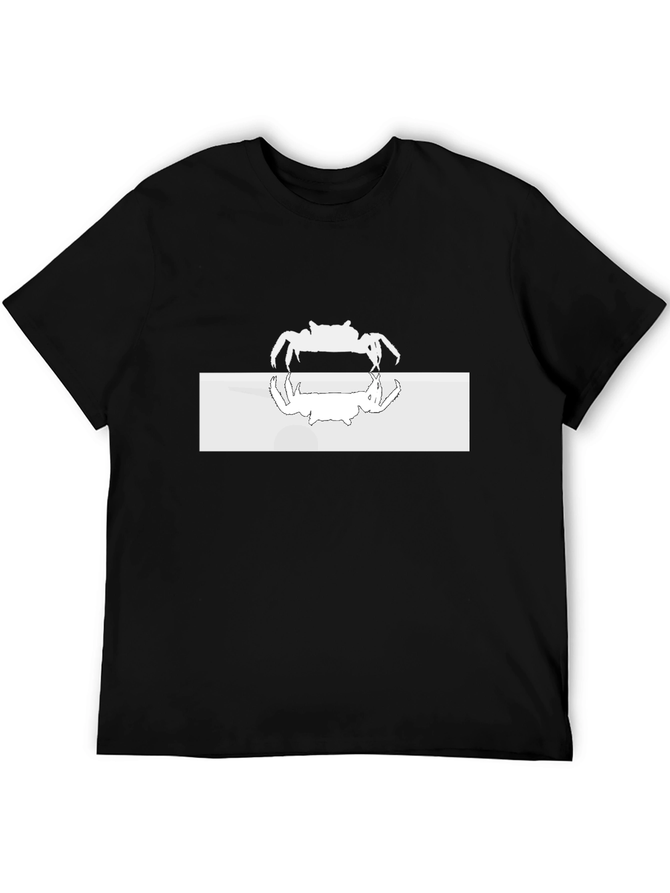 Crab Reflection Graphic Tee - Black Casual Shirt