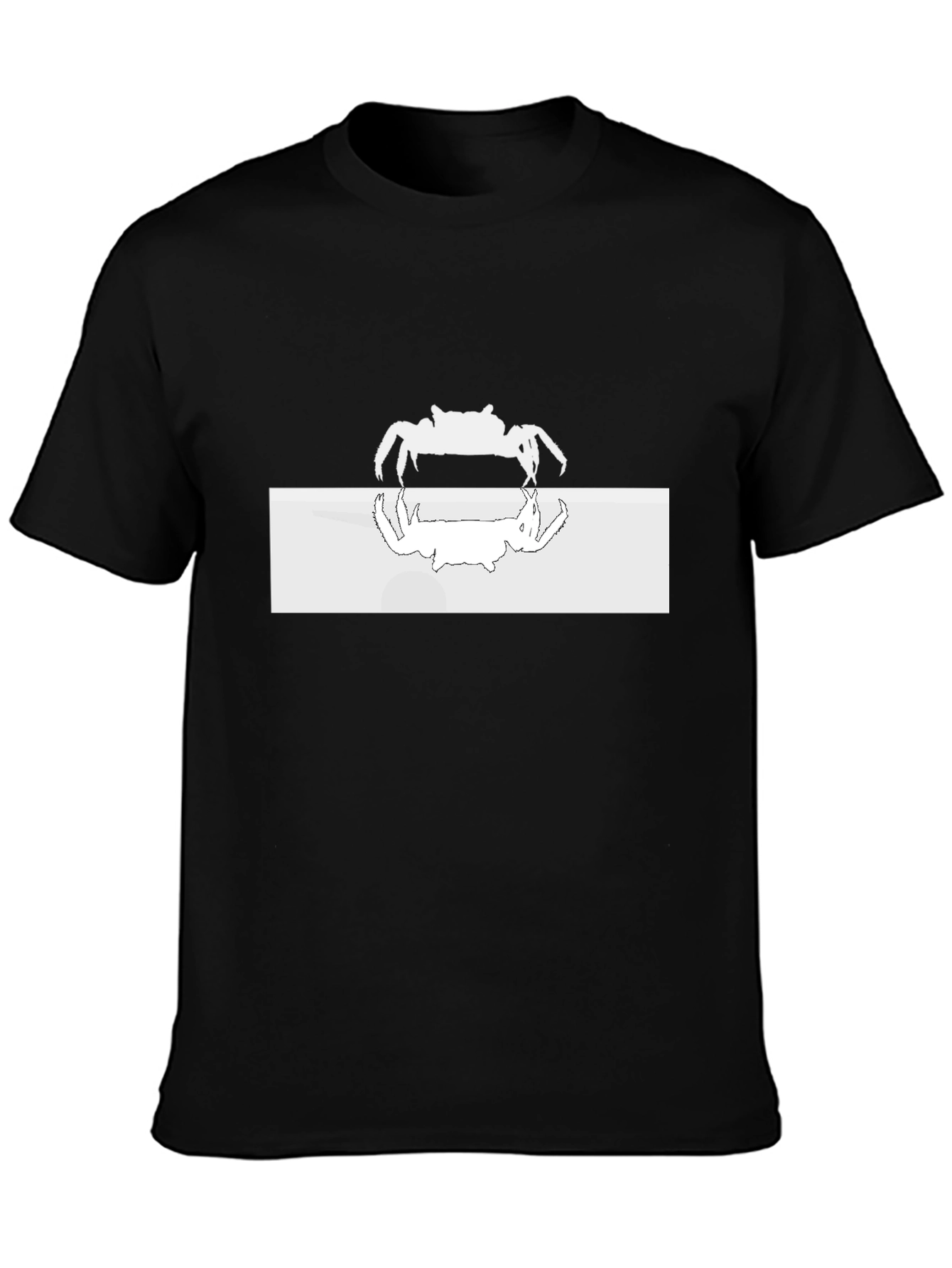 Crab Reflection Graphic Tee - Black Casual Shirt