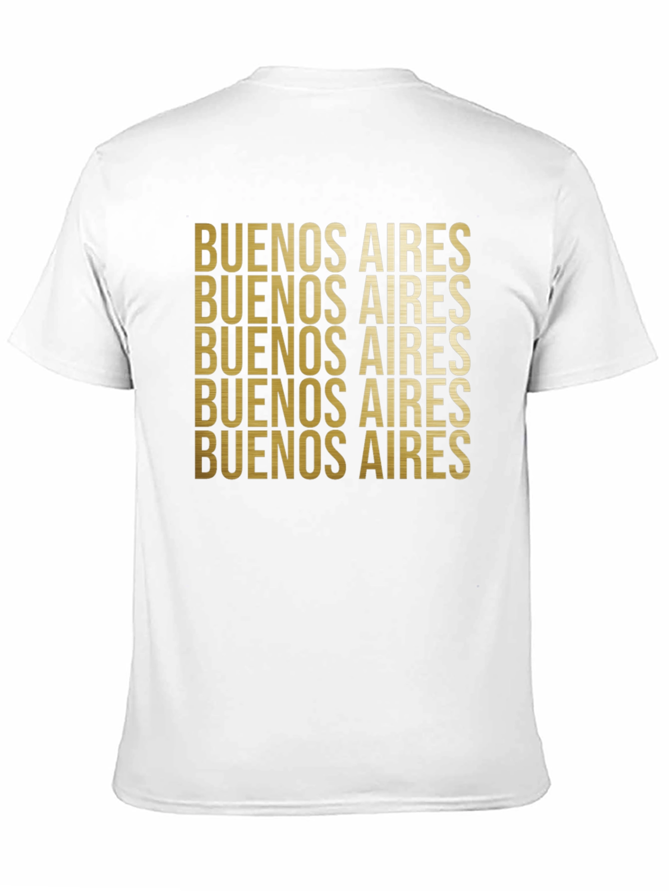 Buenos Aires Gold Text Black Graphic Tee