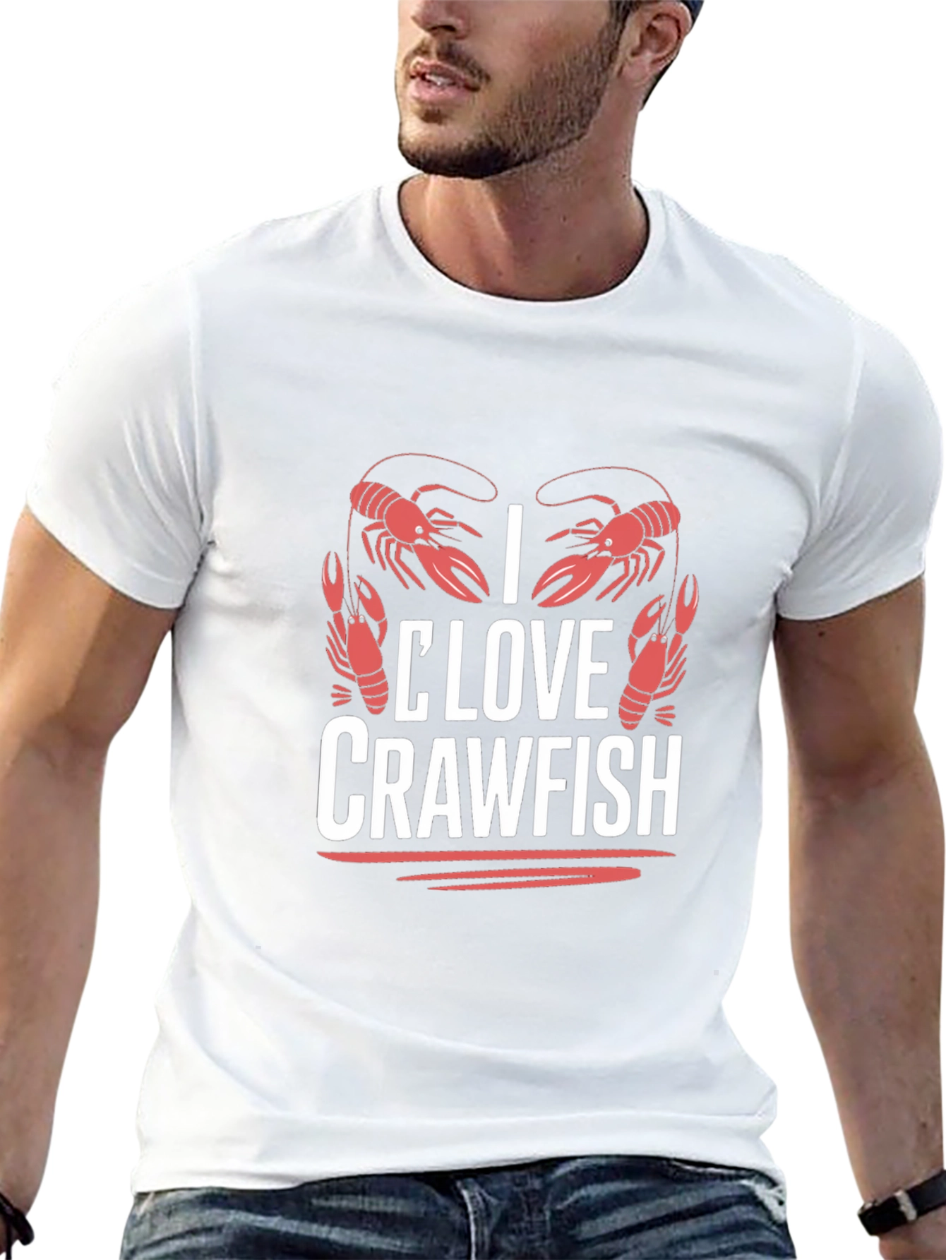 I Love Crawfish Graphic T-Shirt