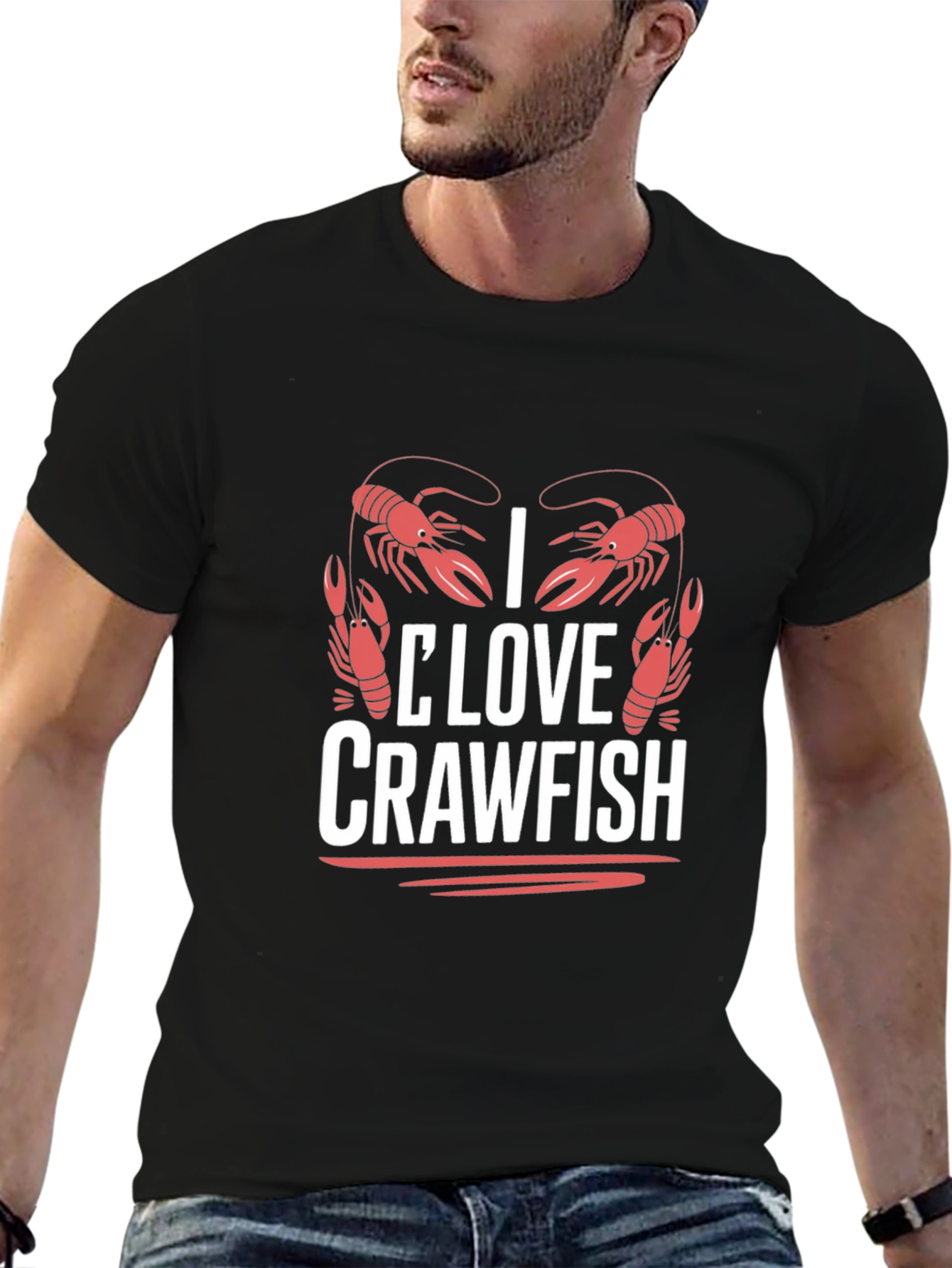 I Love Crawfish Graphic T-Shirt
