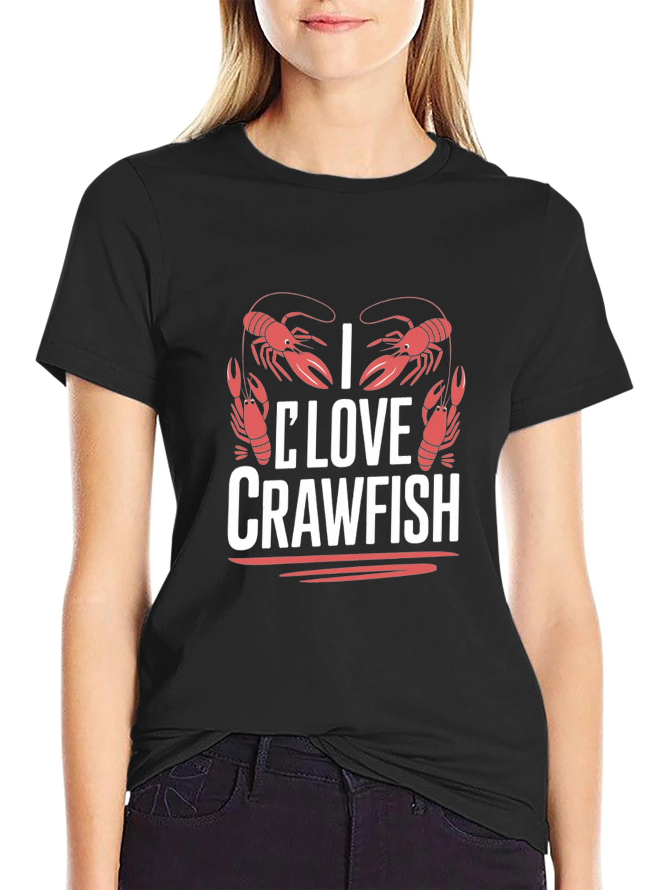 I Love Crawfish Graphic T-Shirt