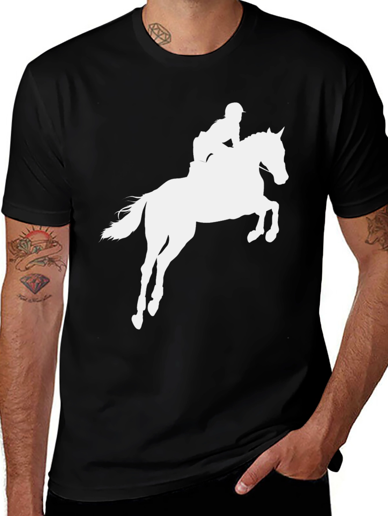 Equestrian Horse Riding Silhouette Tee
