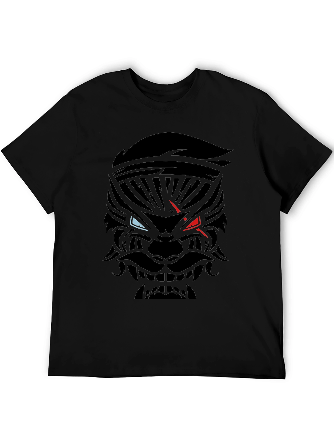 Mens Black Graphic Tee - Warrior Design