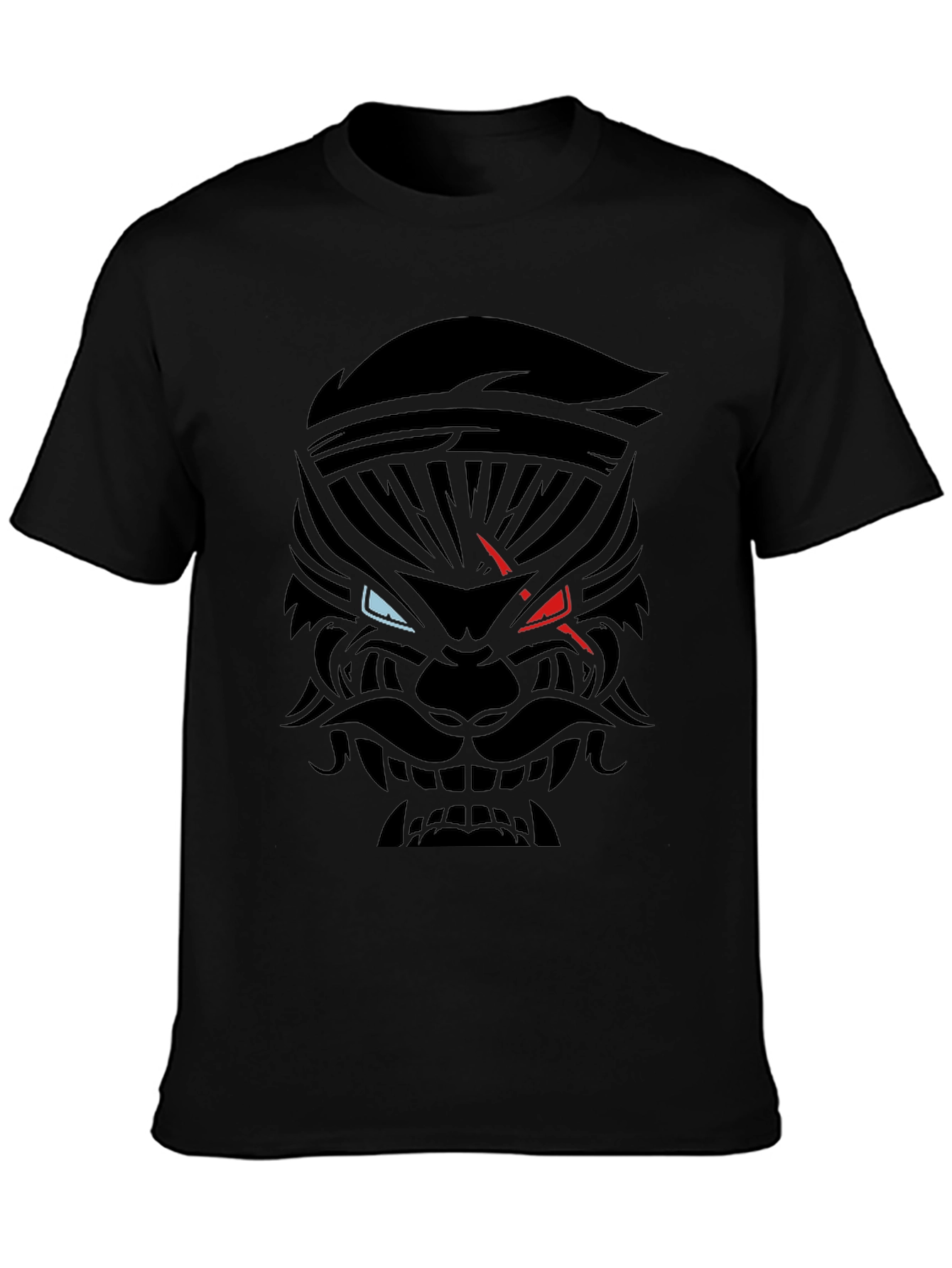 Mens Black Graphic Tee - Warrior Design
