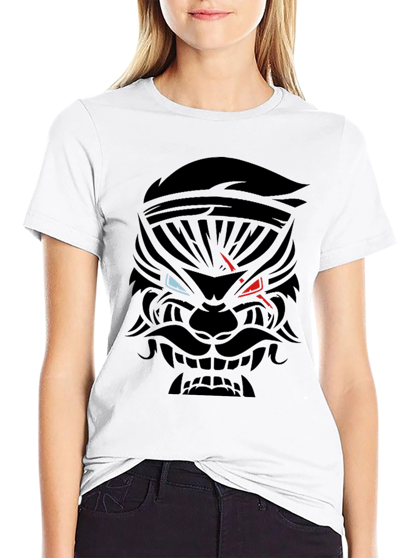 Mens Black Graphic Tee - Warrior Design