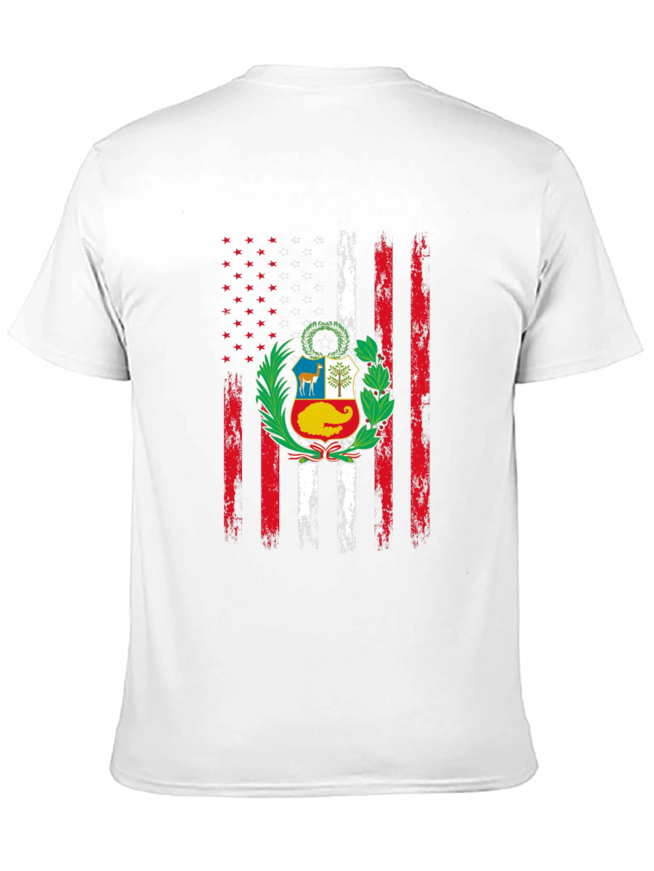 Peruvian American Flag Graphic T-Shirt