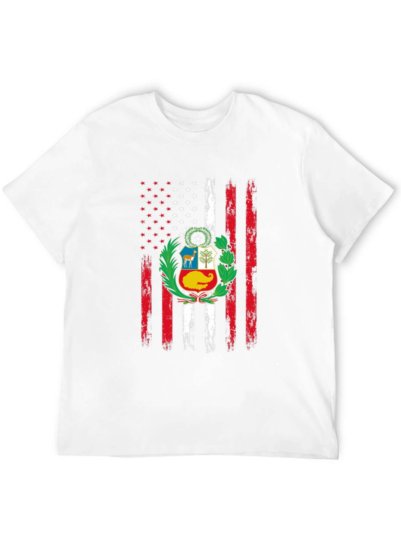 Peruvian American Flag Graphic T-Shirt