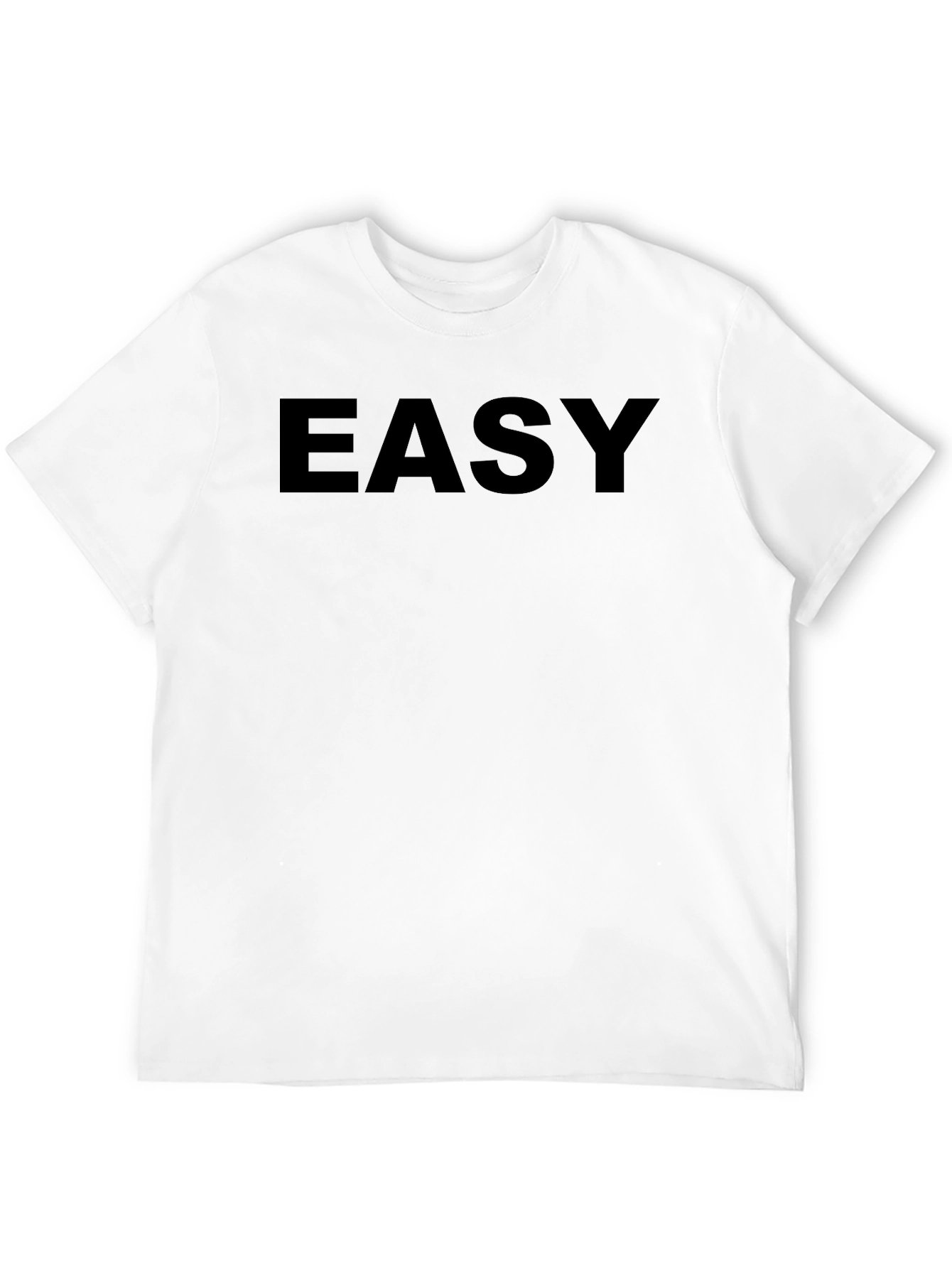 EASY Black Graphic Tee - Casual Comfort