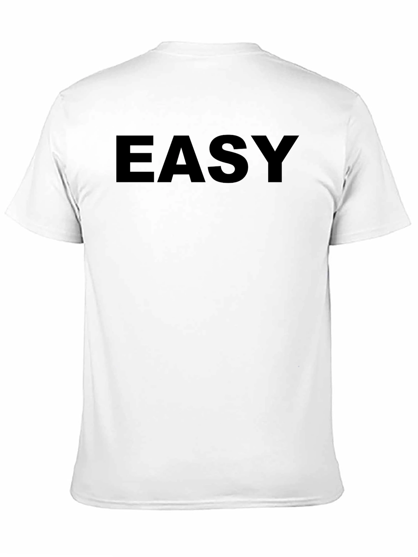 EASY Black Graphic Tee - Casual Comfort