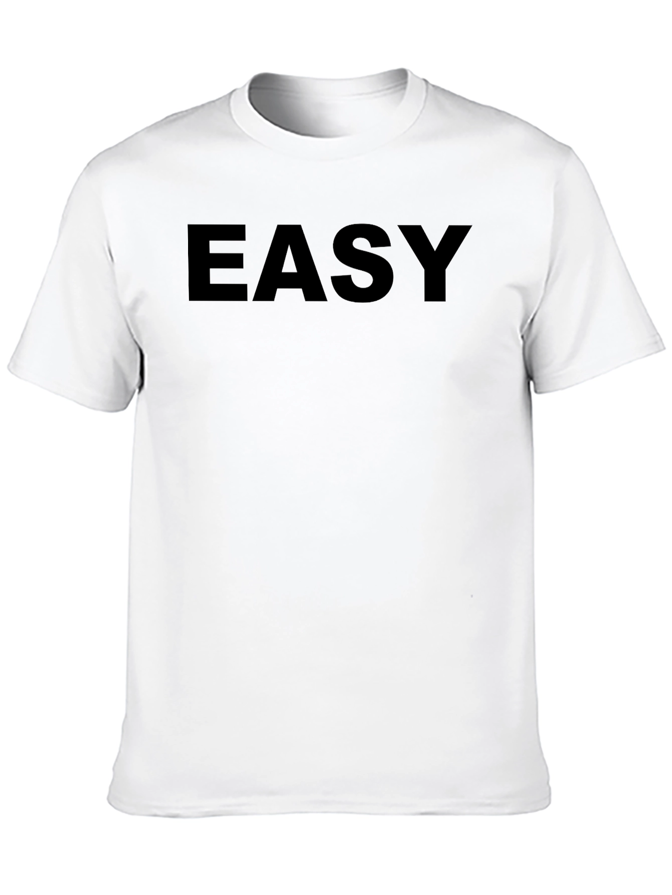 EASY Black Graphic Tee - Casual Comfort