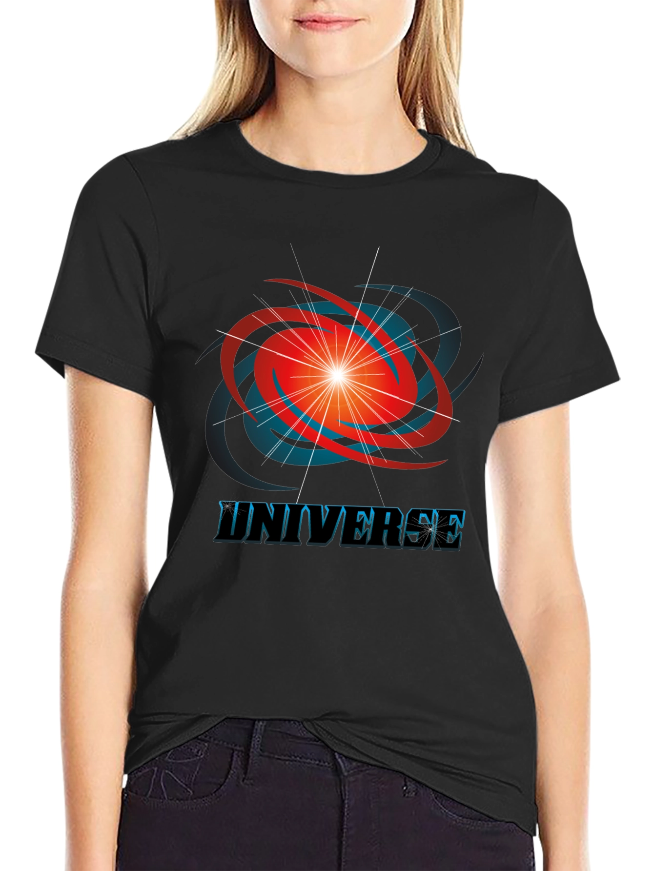 Universe Graphic T-Shirt - Mens Black Tee