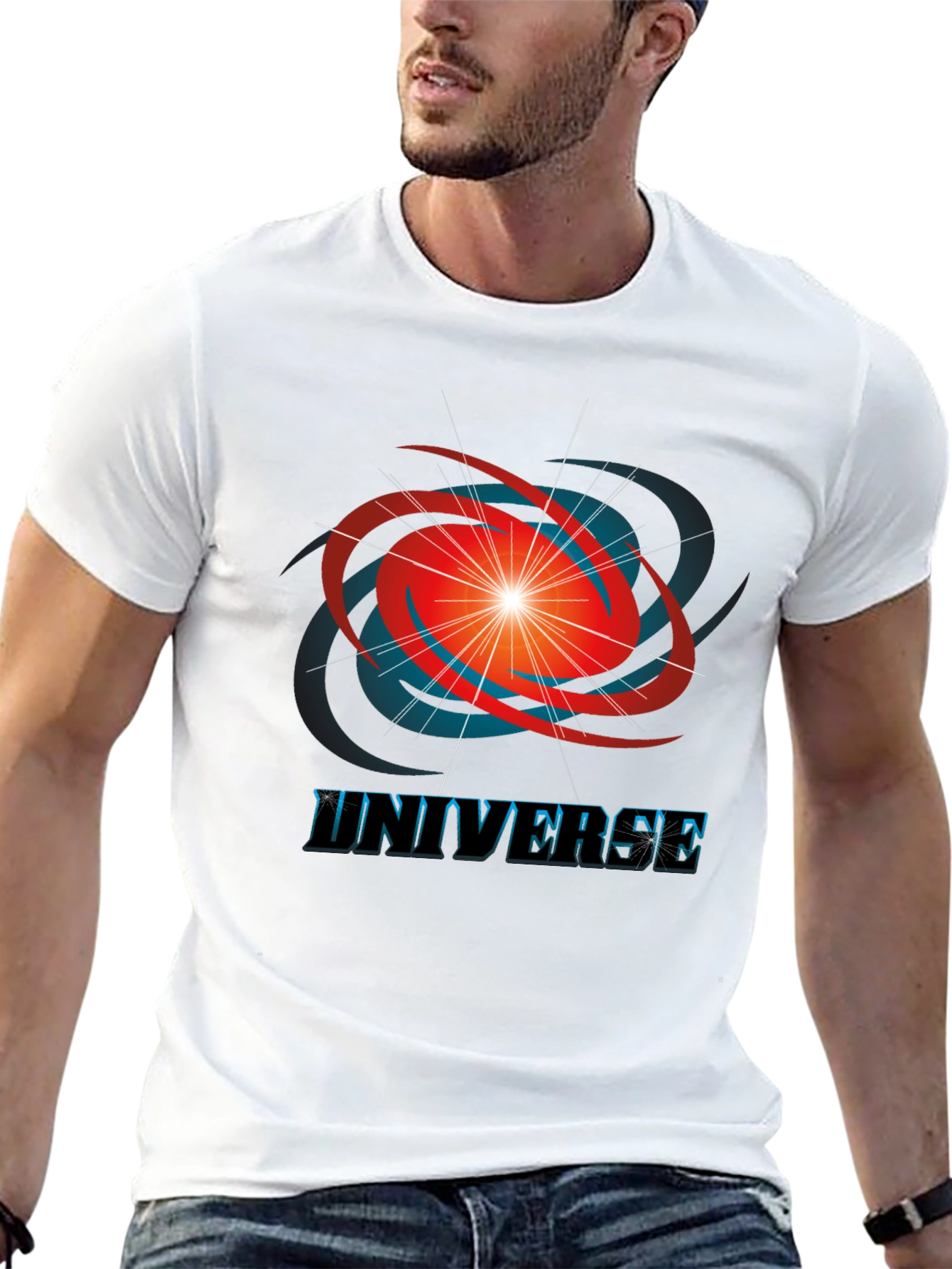 Universe Graphic T-Shirt - Mens Black Tee