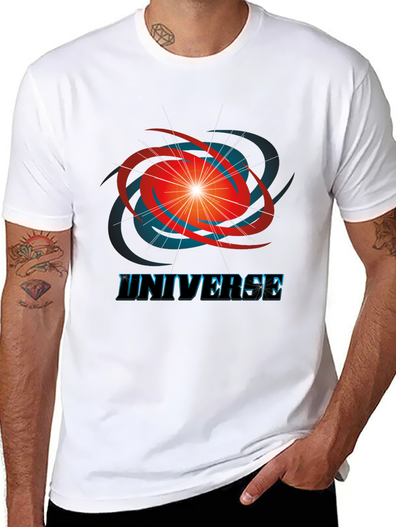 Universe Graphic T-Shirt - Mens Black Tee
